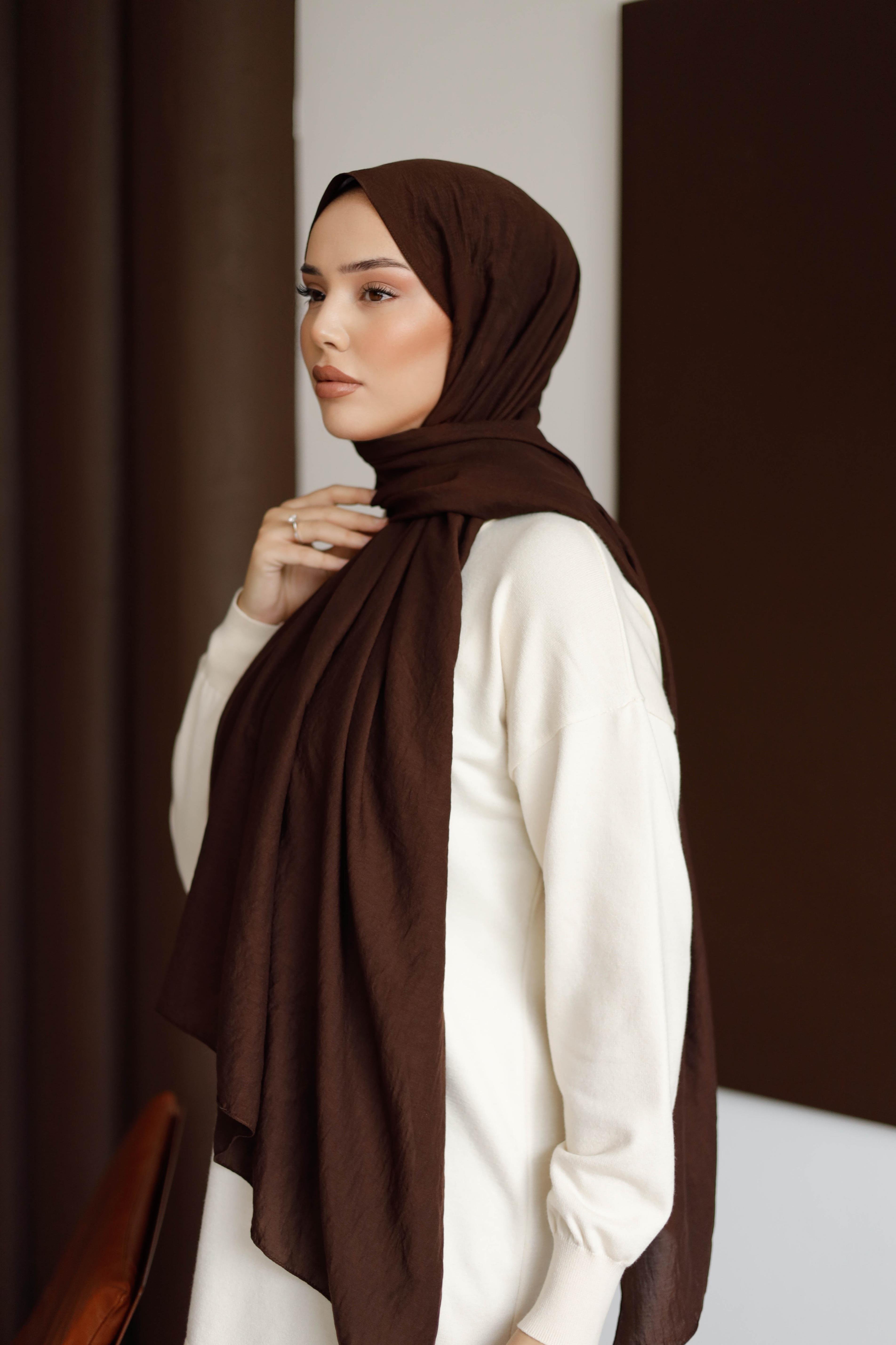 ORGANİK DUBAİ ŞAL DÜZ KAHVE