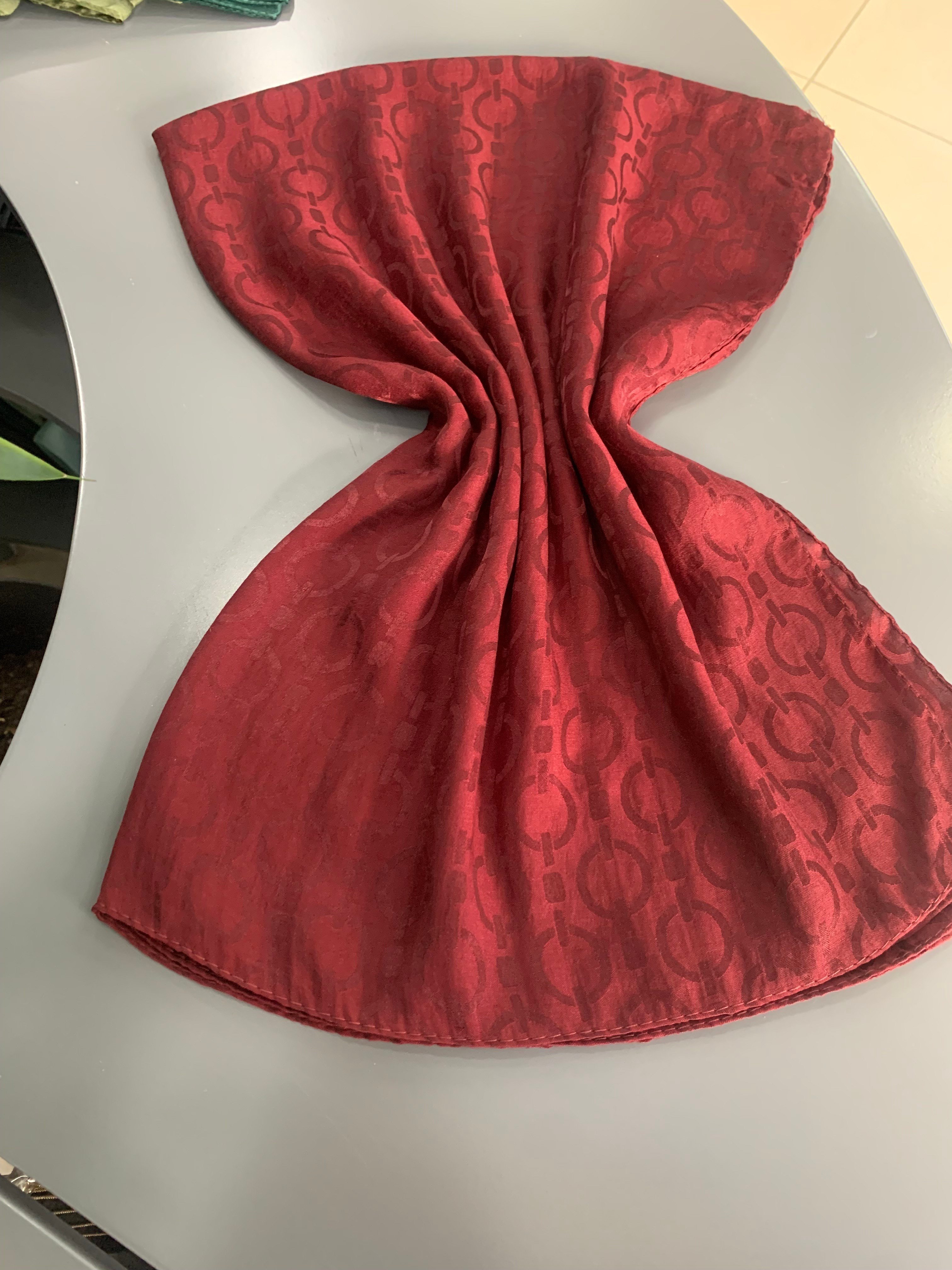 ZİNCİR DESEN BORDO ŞAL