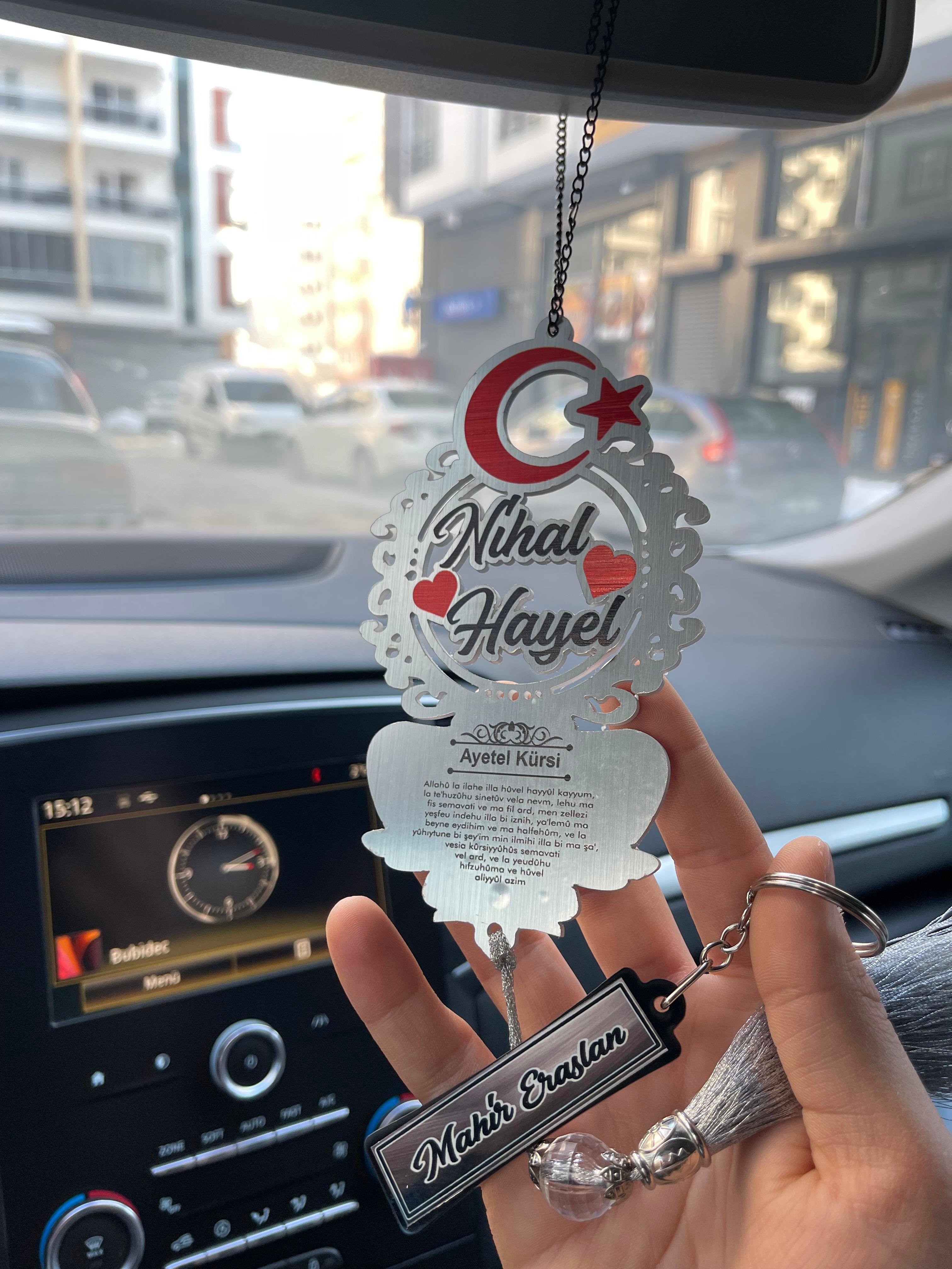 Ay Yıldız Model Kişiye Özel Araç Dikiz Aynası Süsü