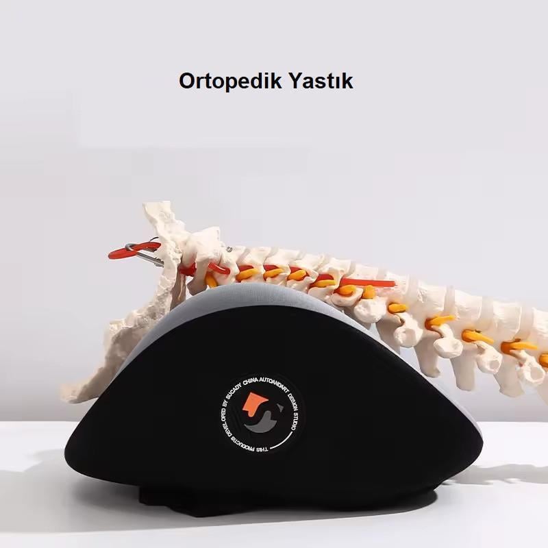 Tam Ortopedik Visco Boyun Yastığı Siyah
