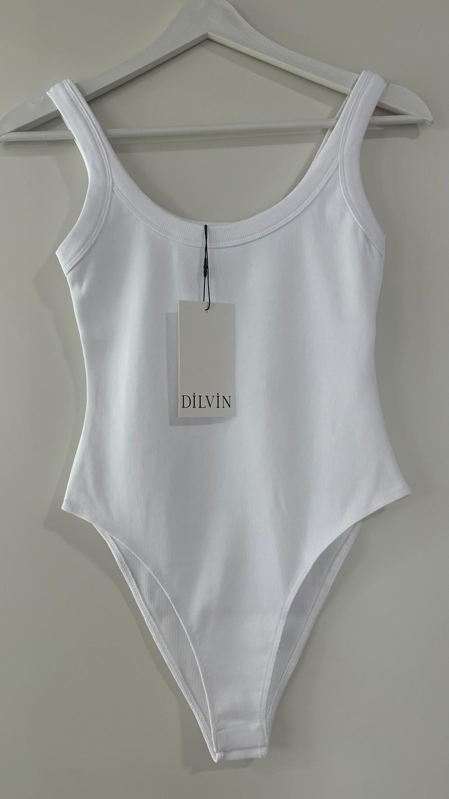 Askılı Beyaz Bodysuit