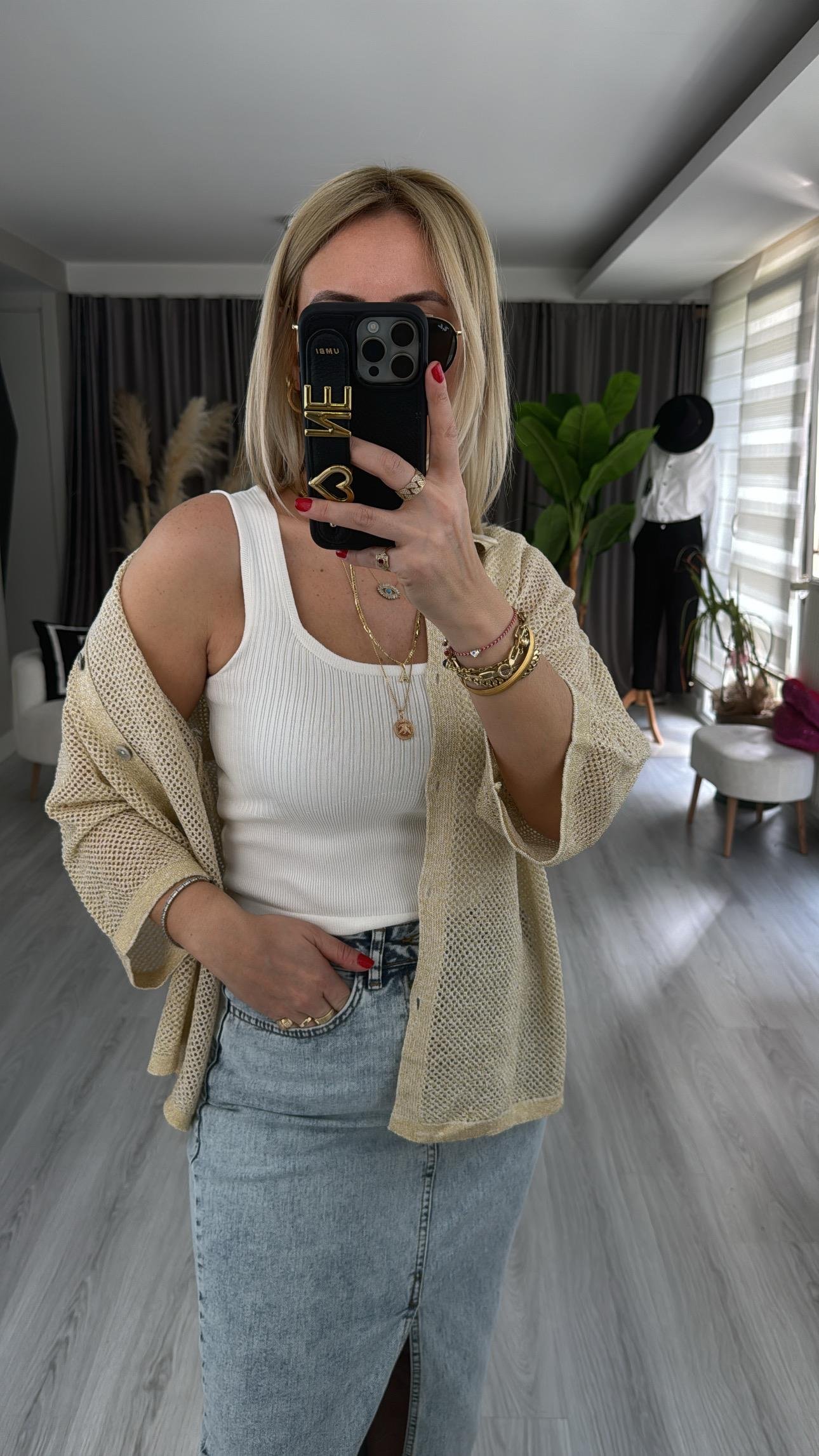 ASKILI FİTİLLİ EKRU CROP