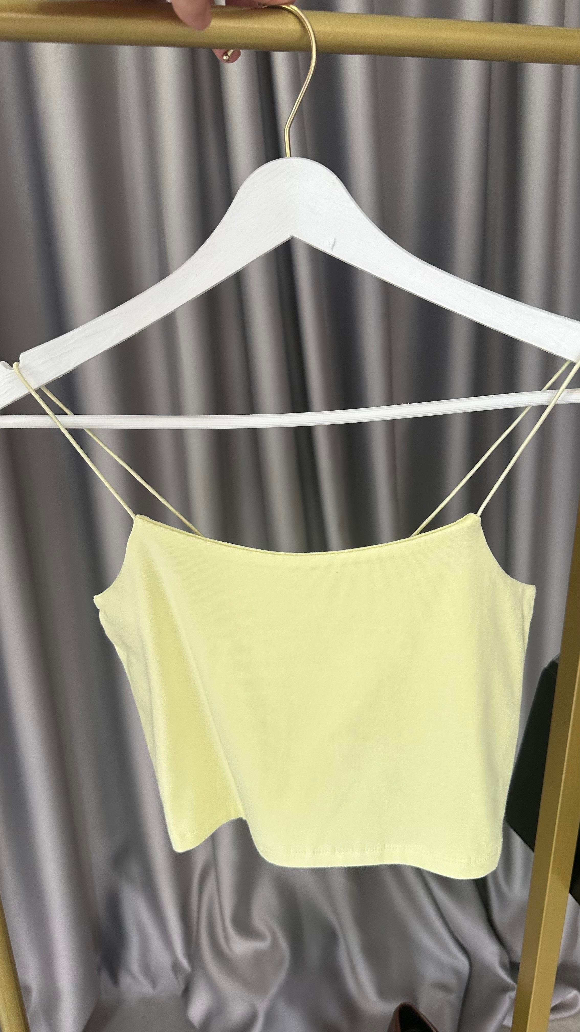 İp Askılı Sarı Basic Crop