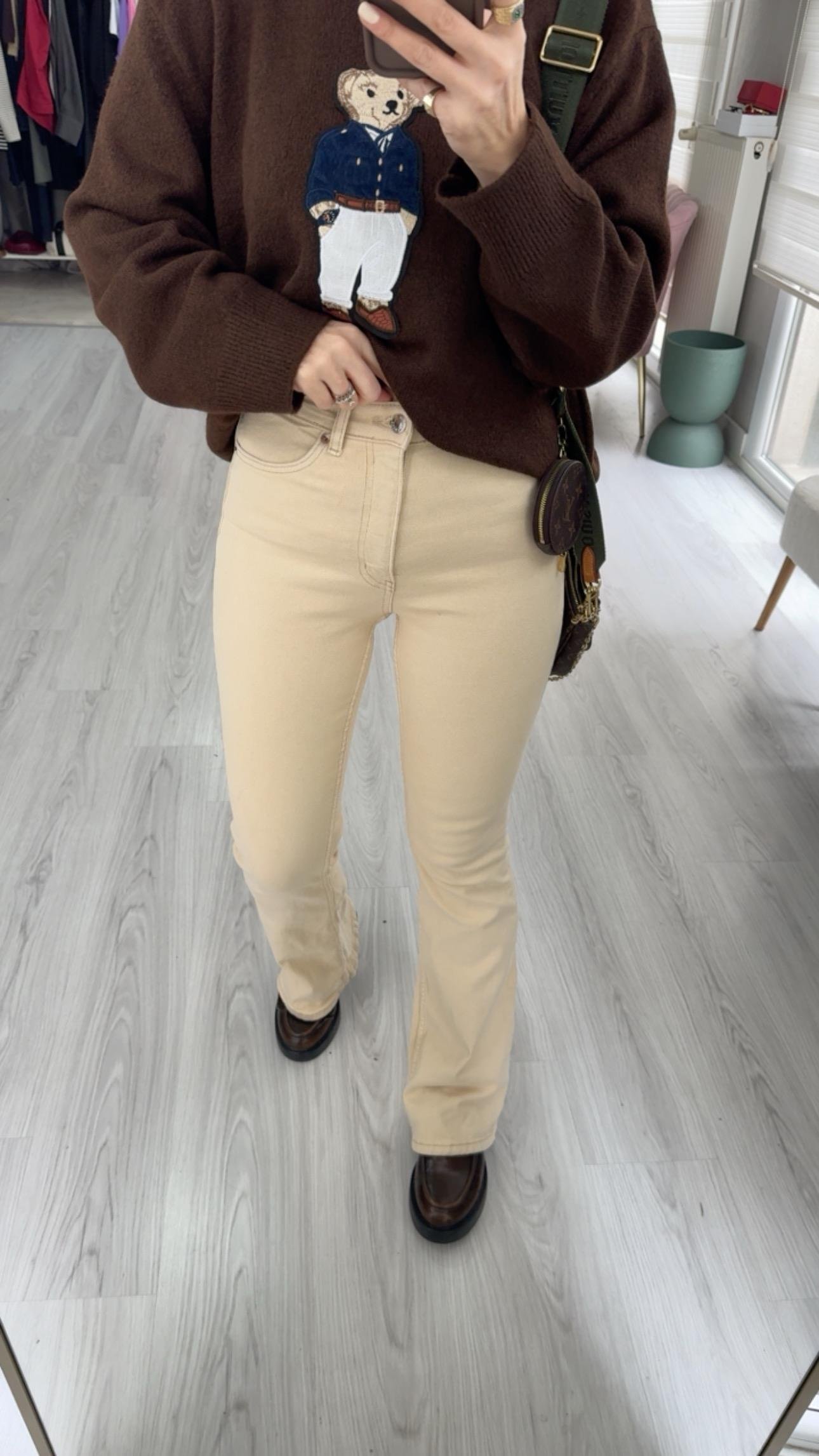 İspanyol Paça Bej Jean