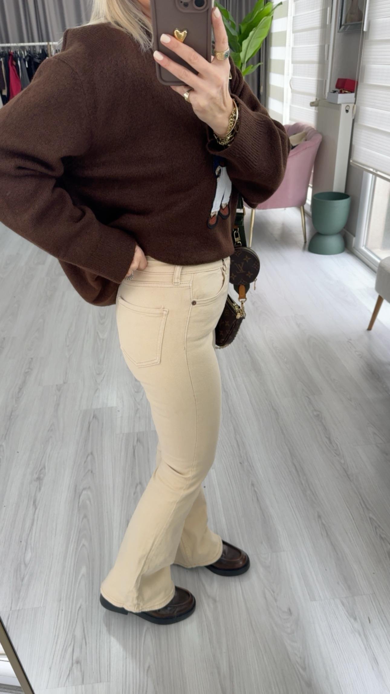 İspanyol Paça Bej Jean