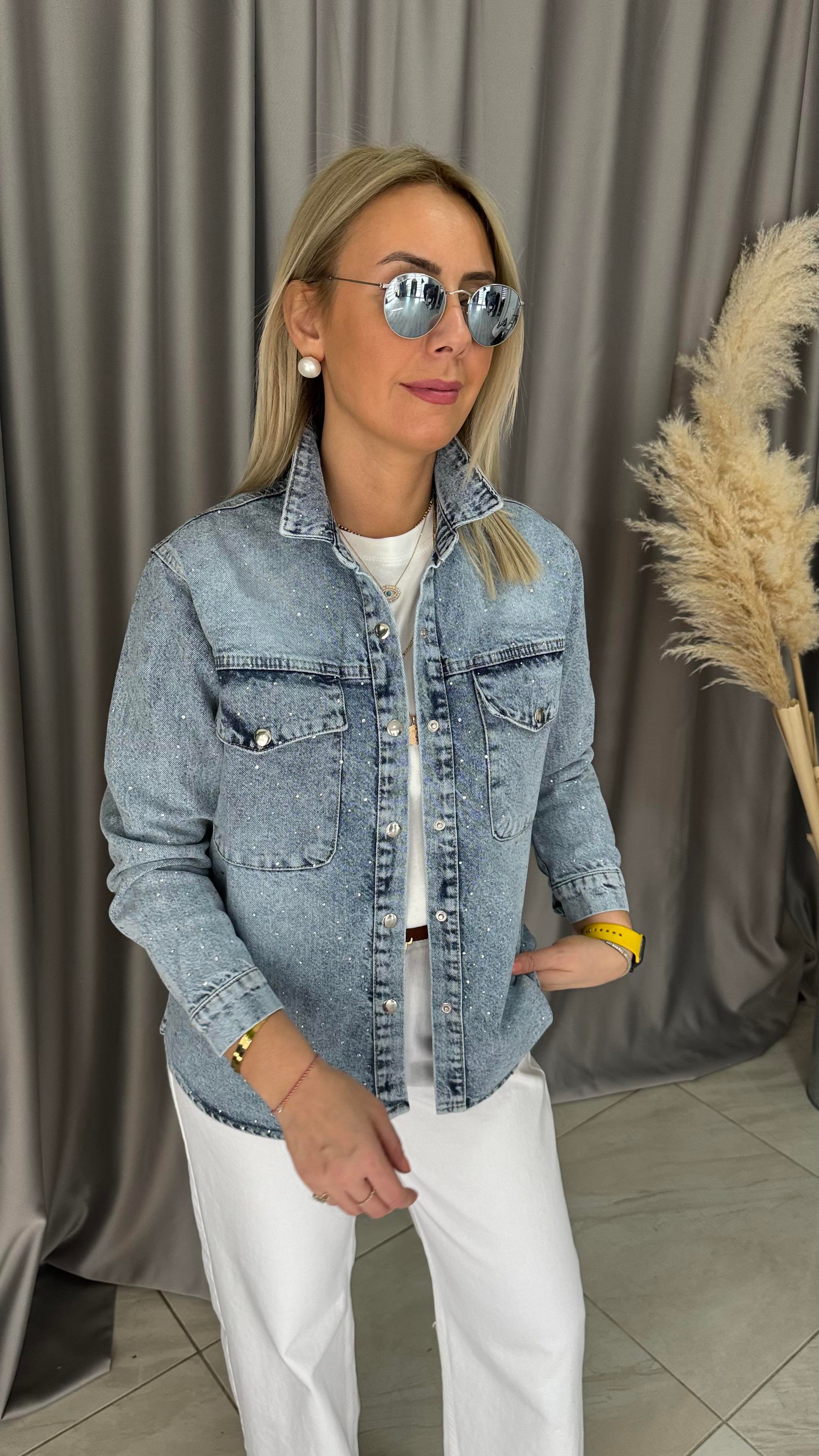 KOMPLE TAŞLI JEAN CEKET