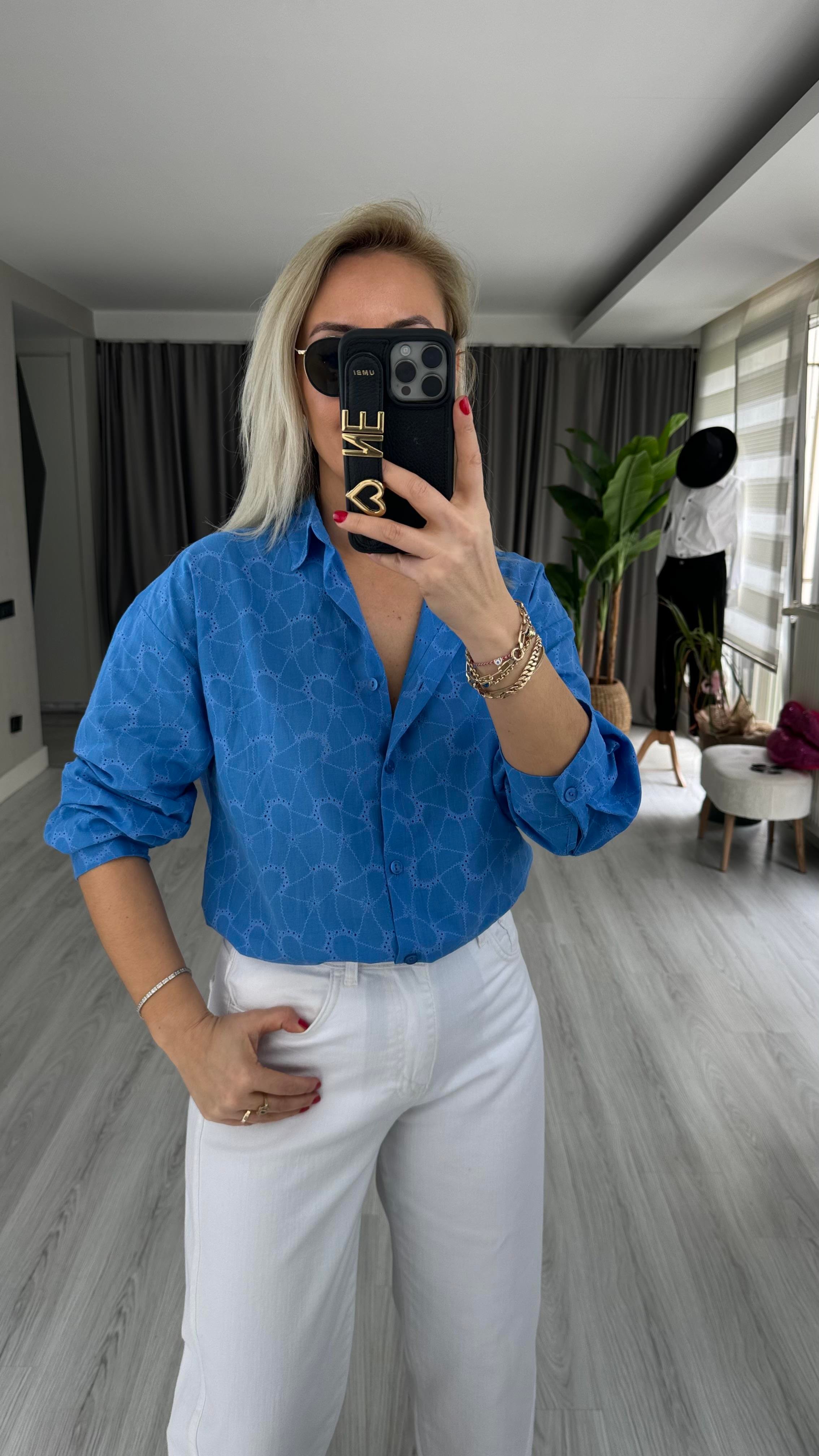 MAVİ FİSTO GÖMLEK