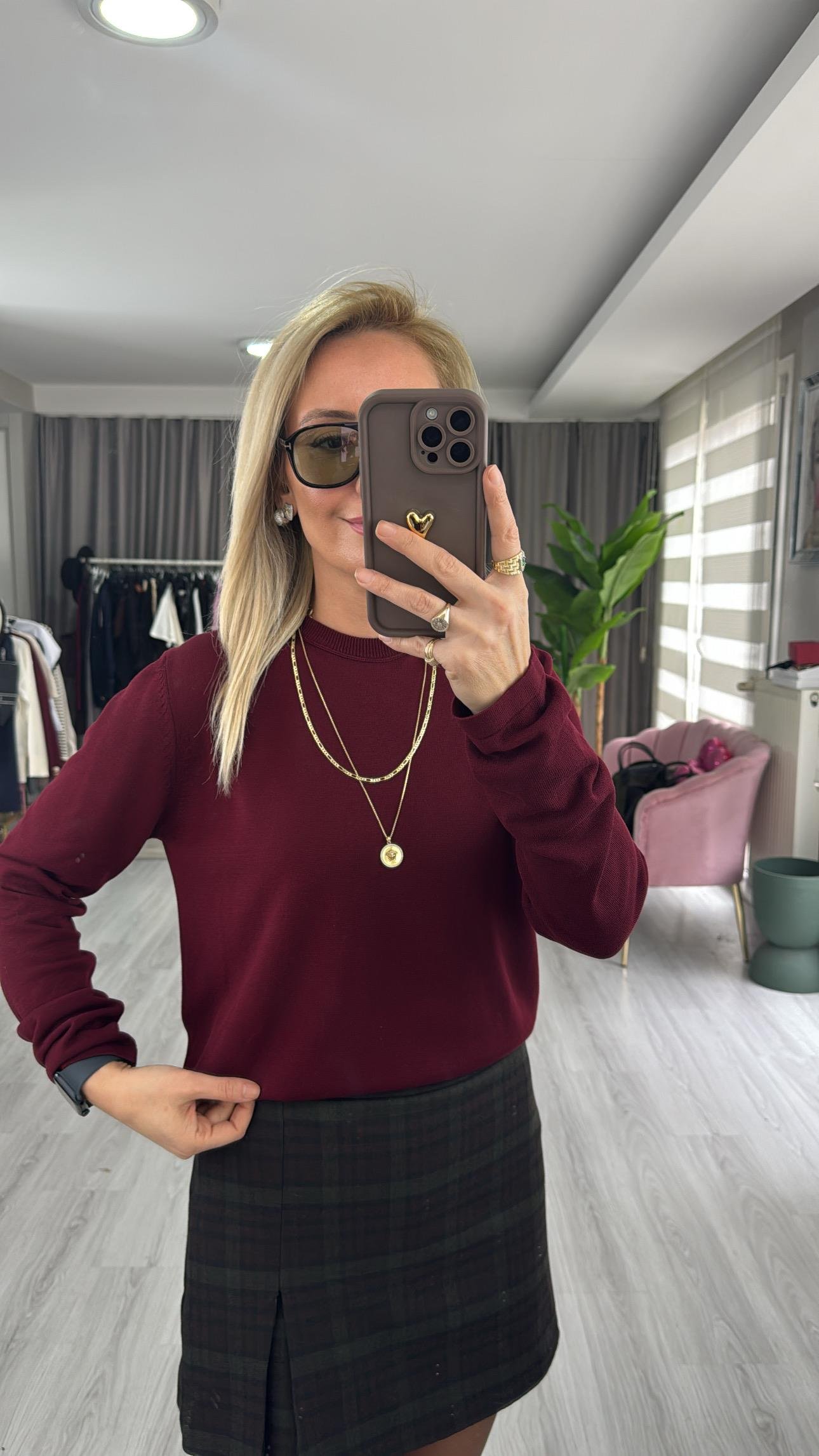 Orijinal Marka Bordo Basic Triko