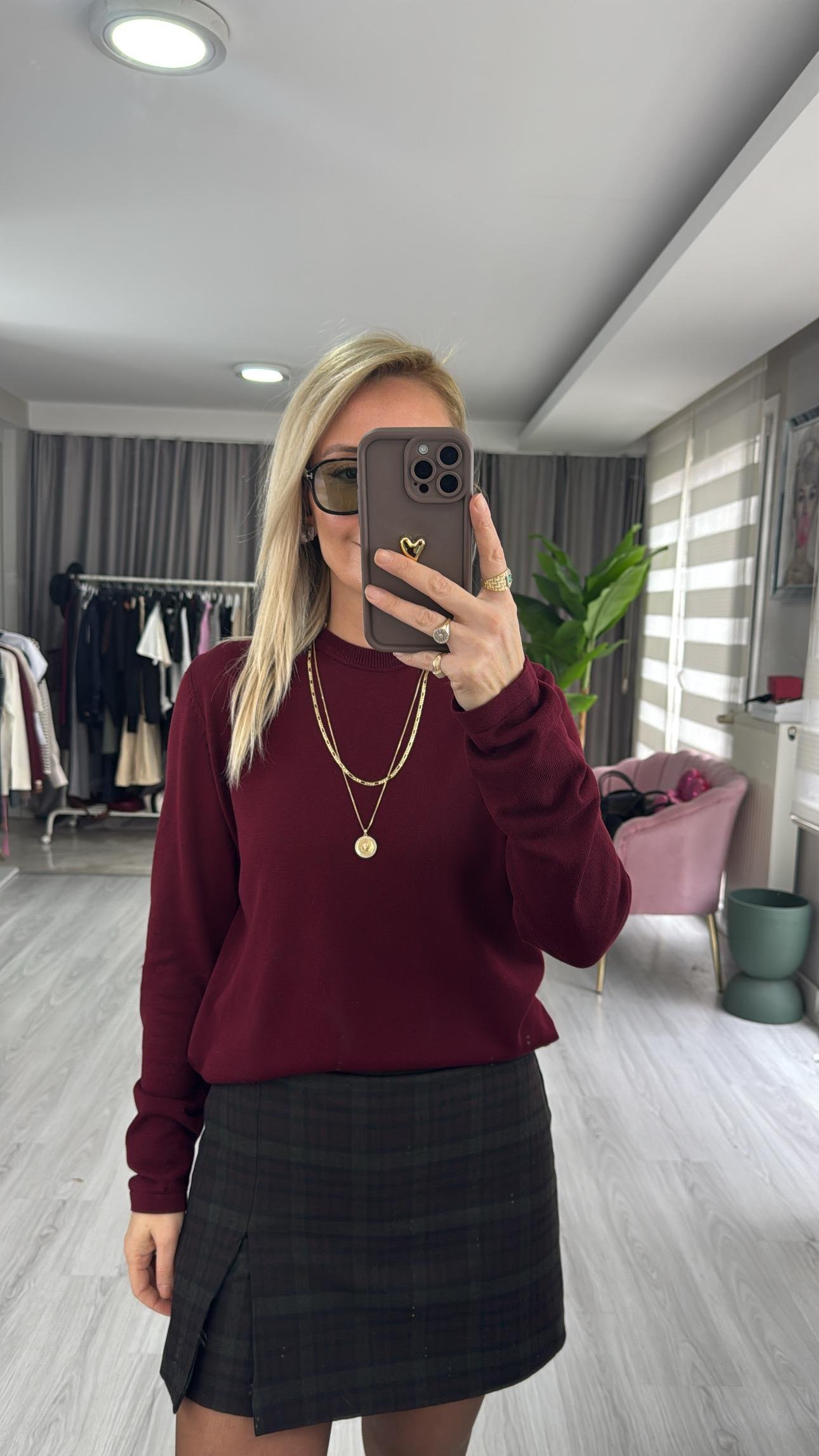 Orijinal Marka Bordo Basic Triko