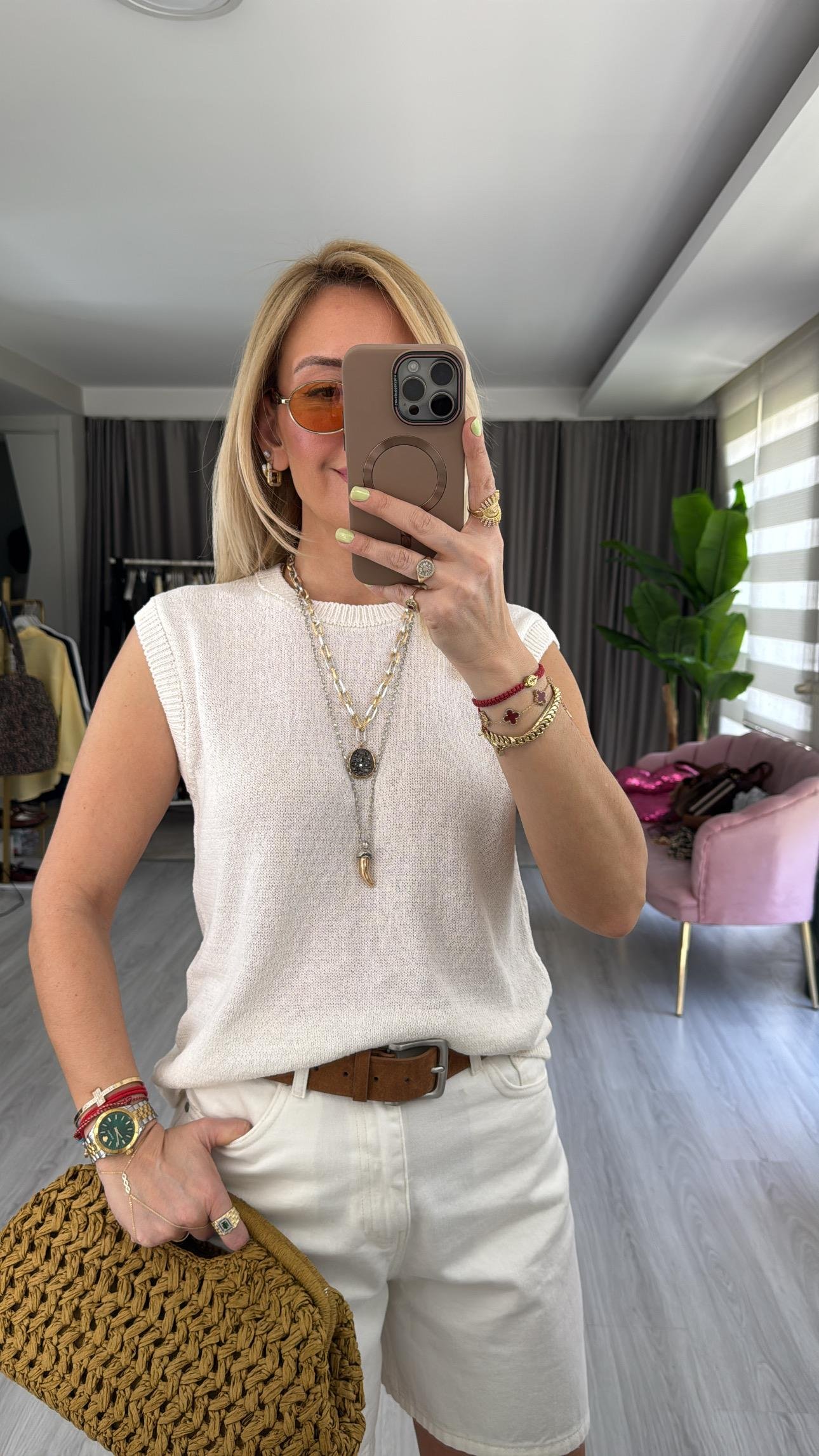 Orijinal Marka Ekru Merserize Triko