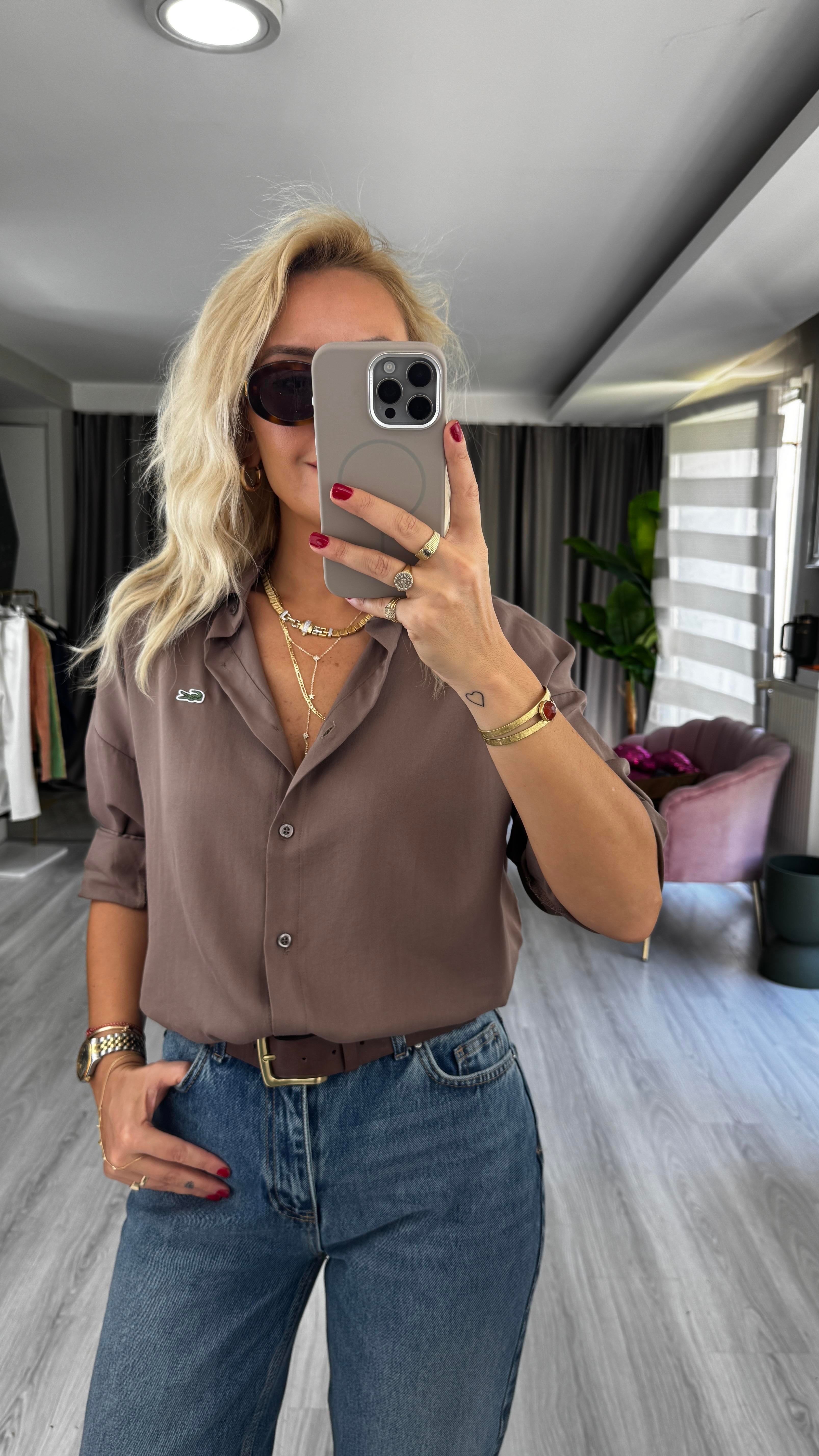 Orijinal Marka Haki Gömlek