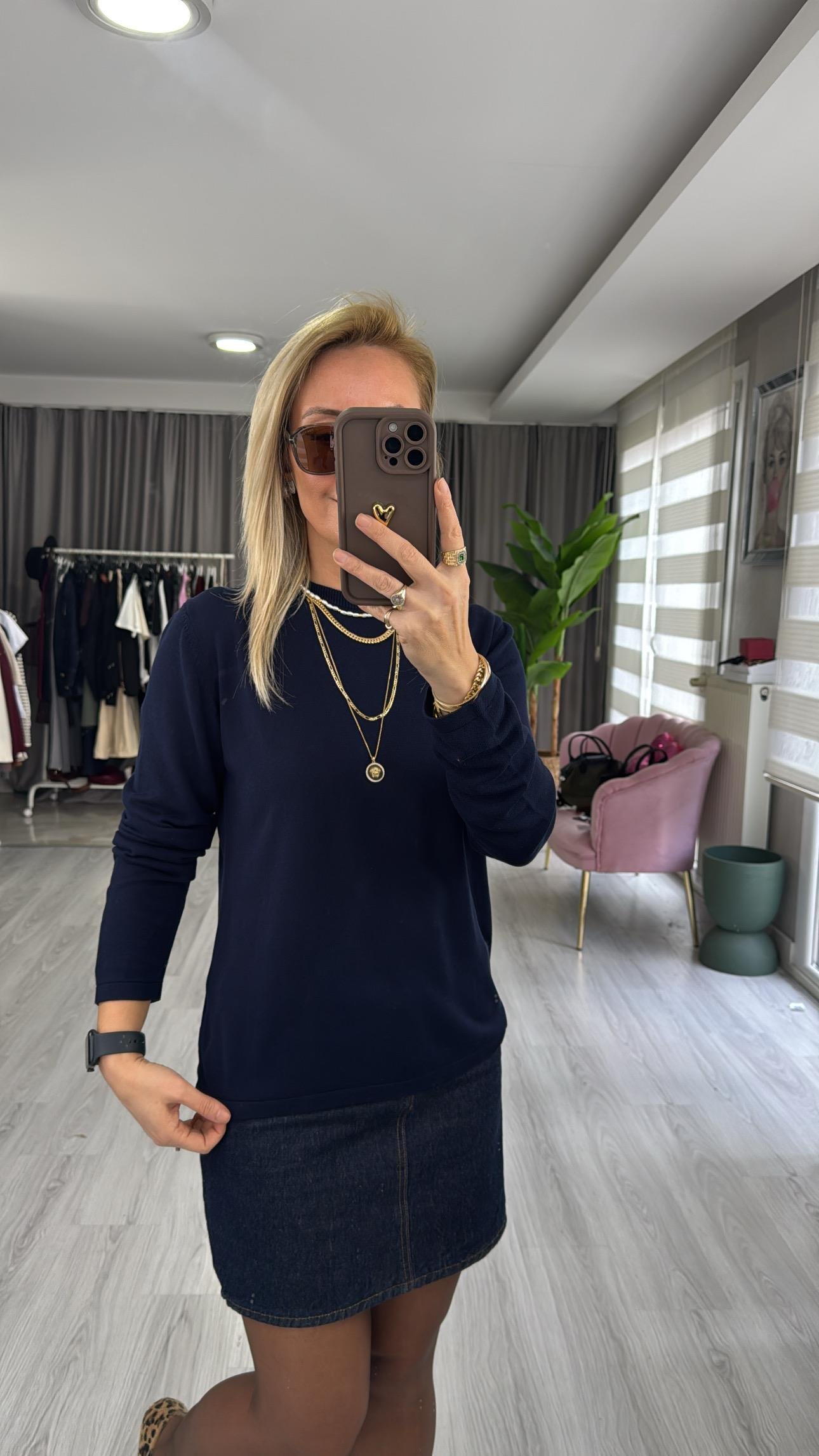 Orijinal Marka Lacivert Basic Triko