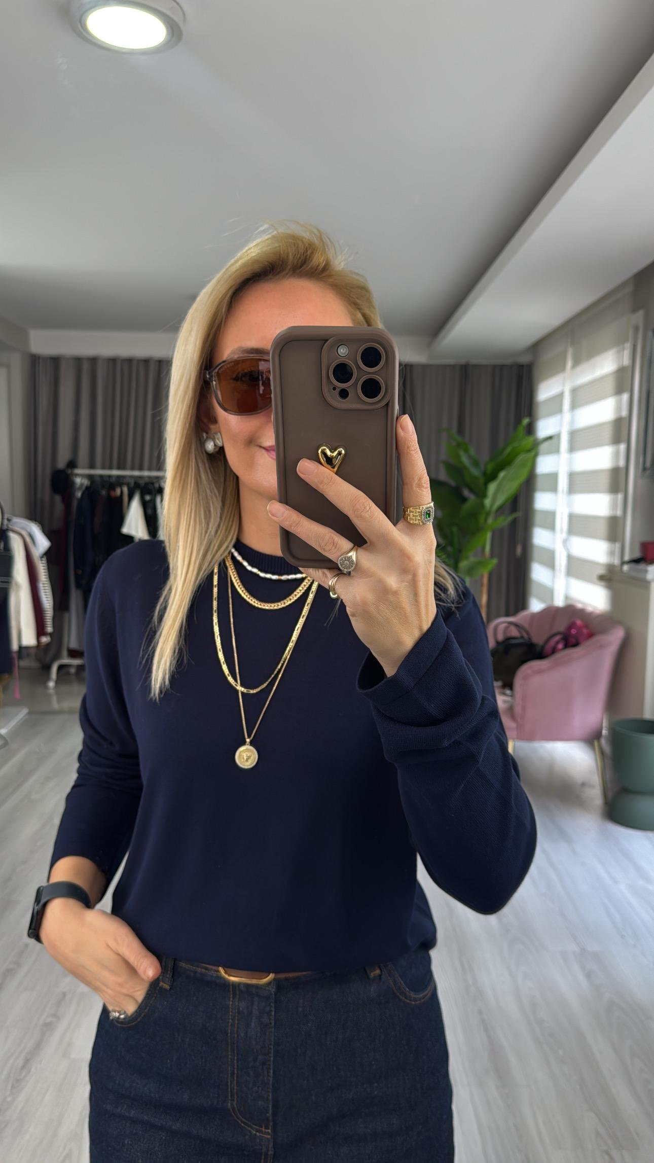 Orijinal Marka Lacivert Basic Triko