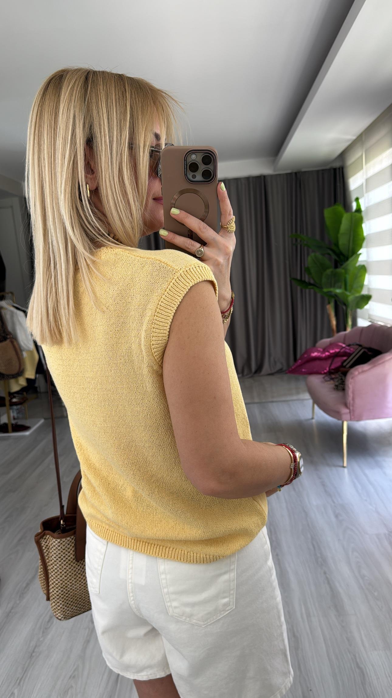 Orijinal Marka Sarı Merserize Triko