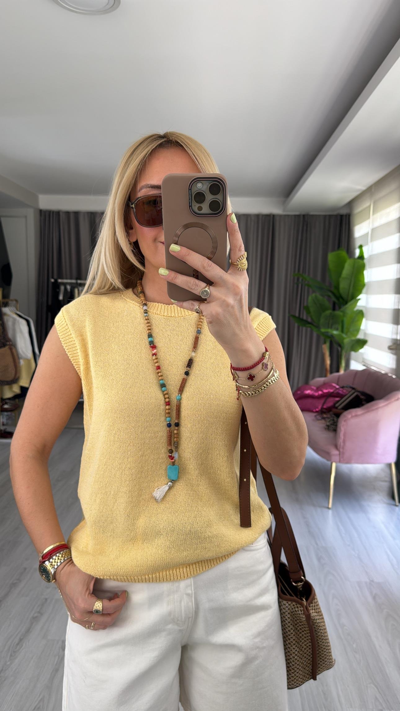 Orijinal Marka Sarı Merserize Triko