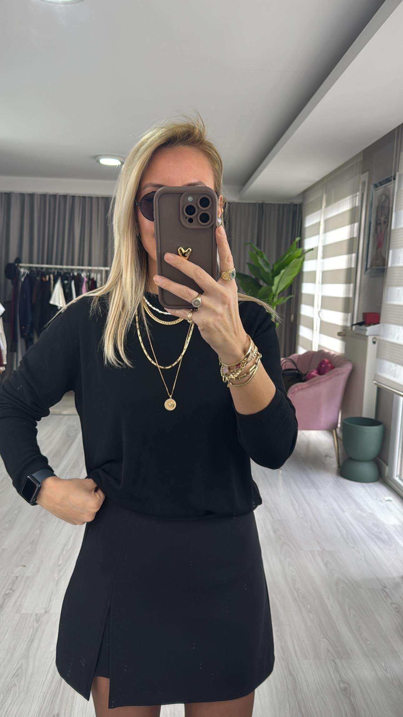 Orijinal Marka Siyah Basic Triko