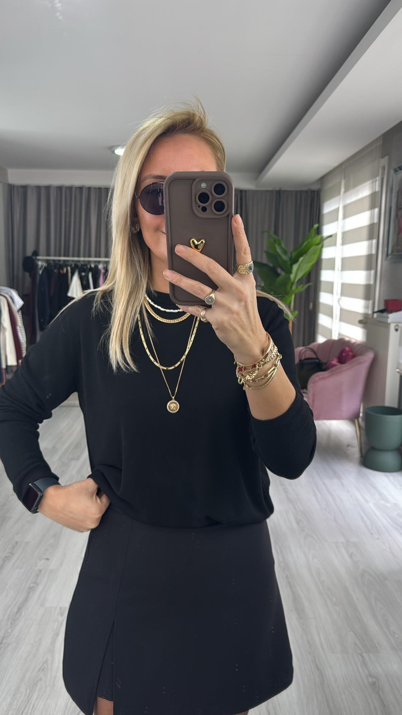 Orijinal Marka Siyah Basic Triko