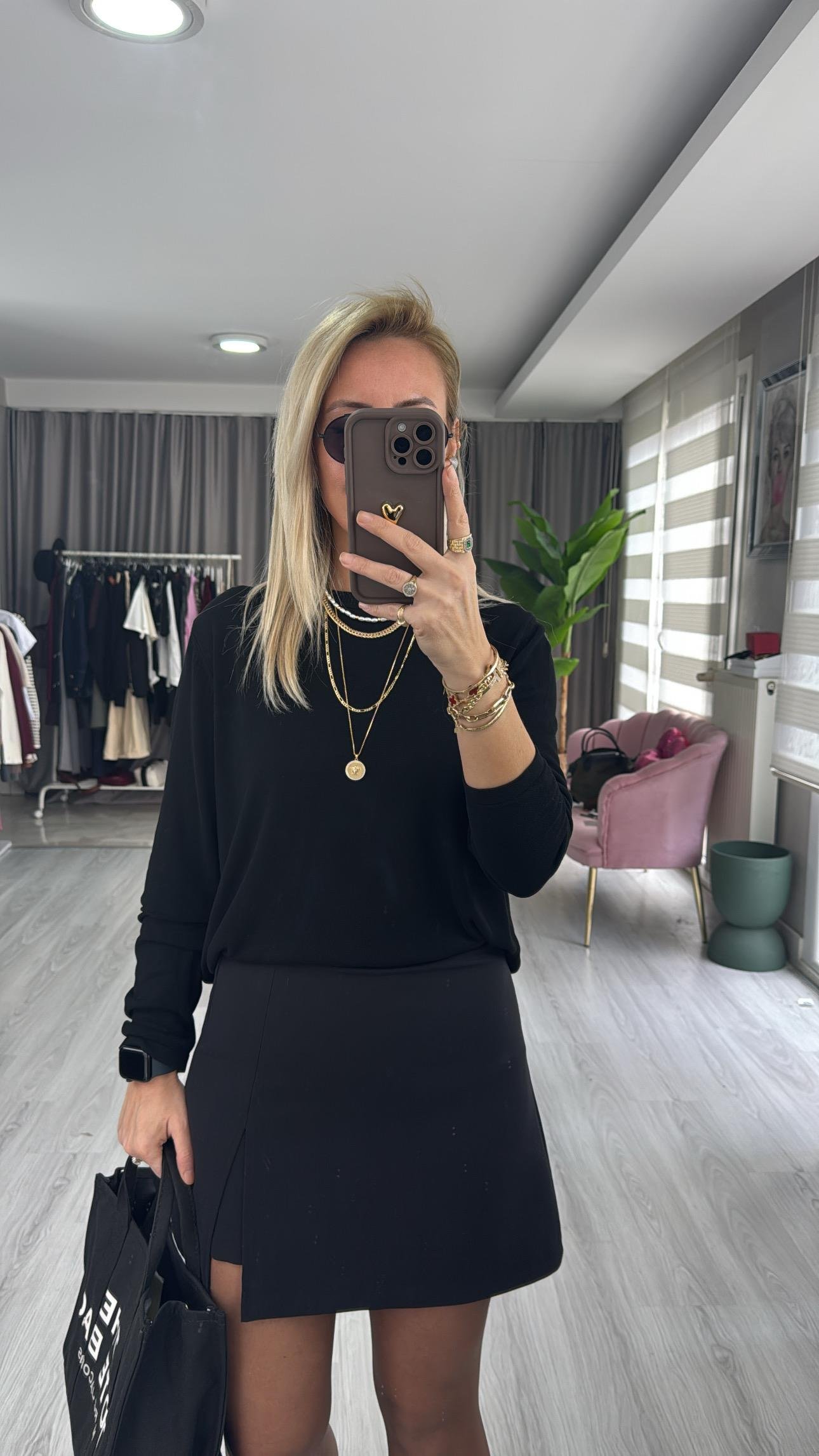 Orijinal Marka Siyah Basic Triko