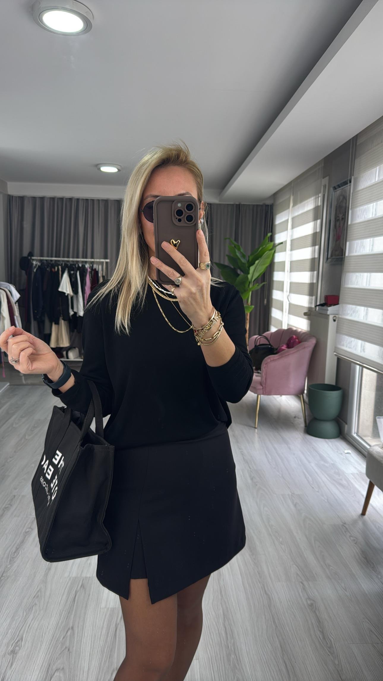 Orijinal Marka Siyah Basic Triko