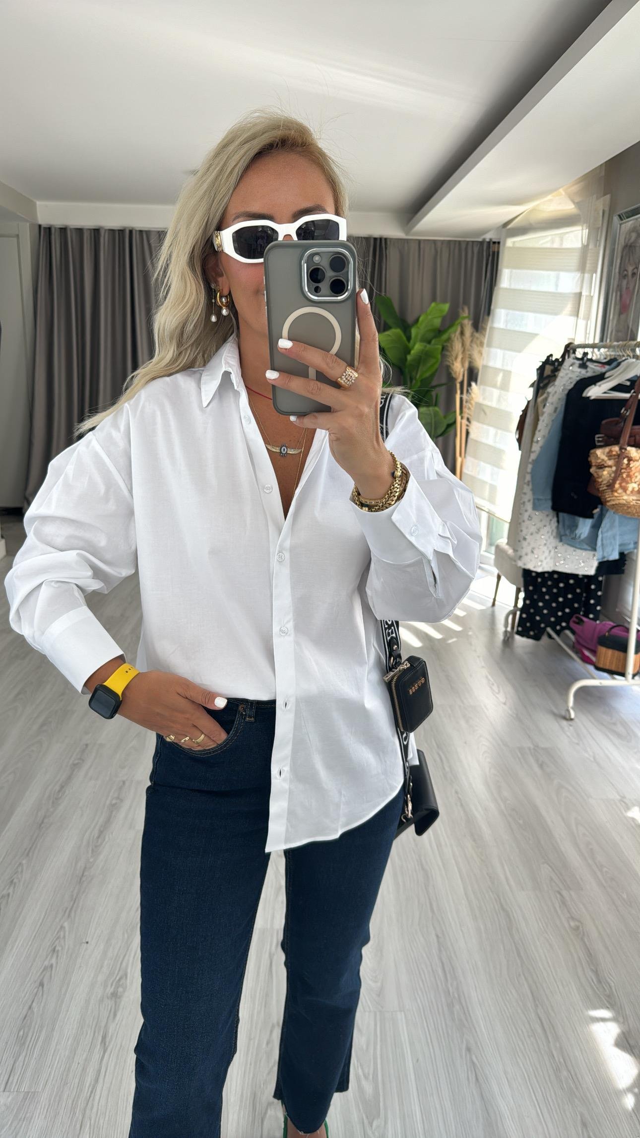 Orjinal Marka Beyaz Gömlek