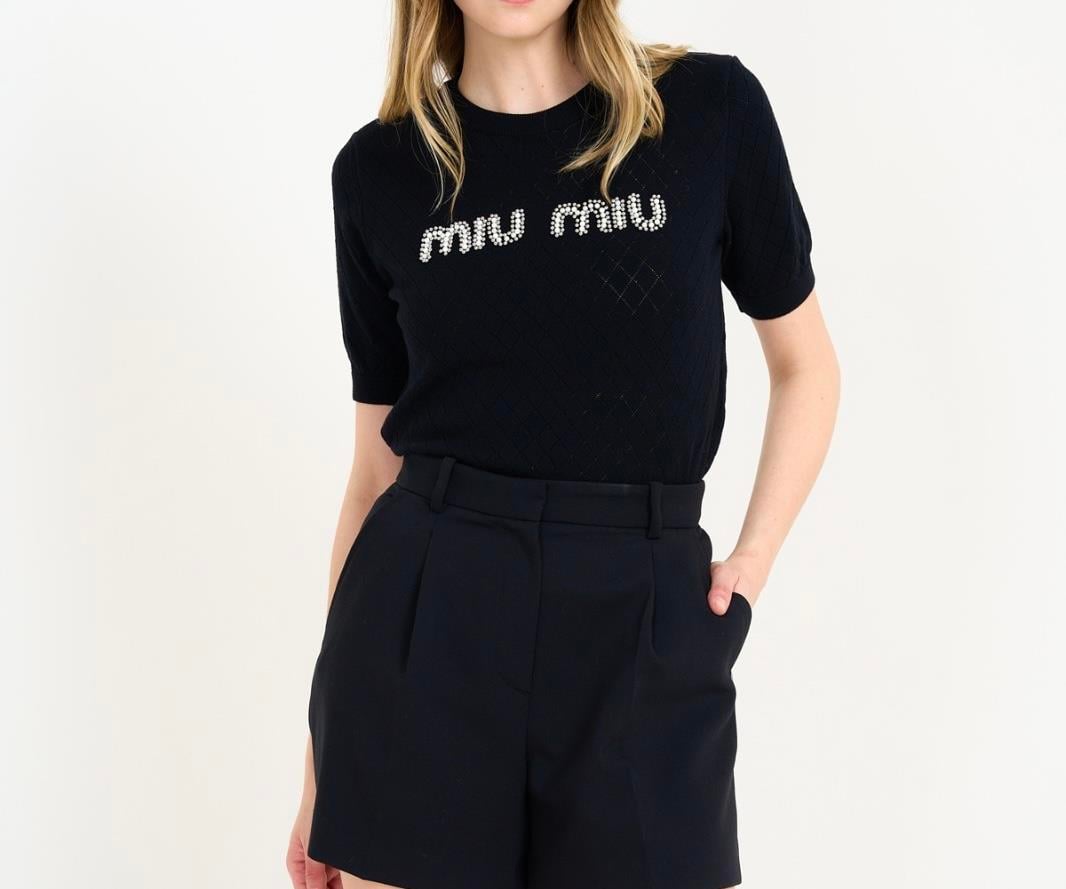 ORJİNAL MARKA İNCİ ÇAKIMLI SİYAH TRİKO