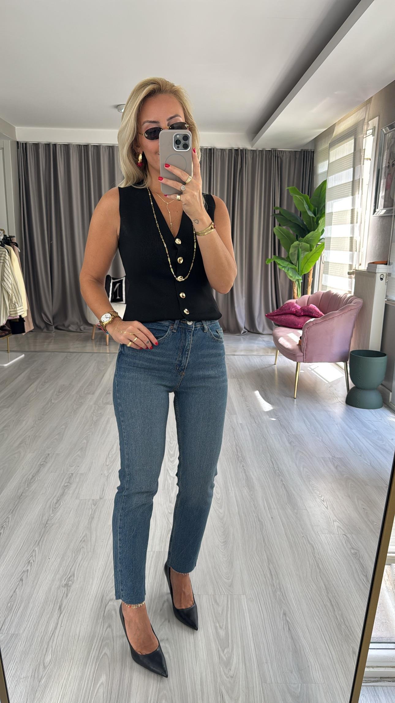 Orjinal Marka Mavi Boyfit Jean