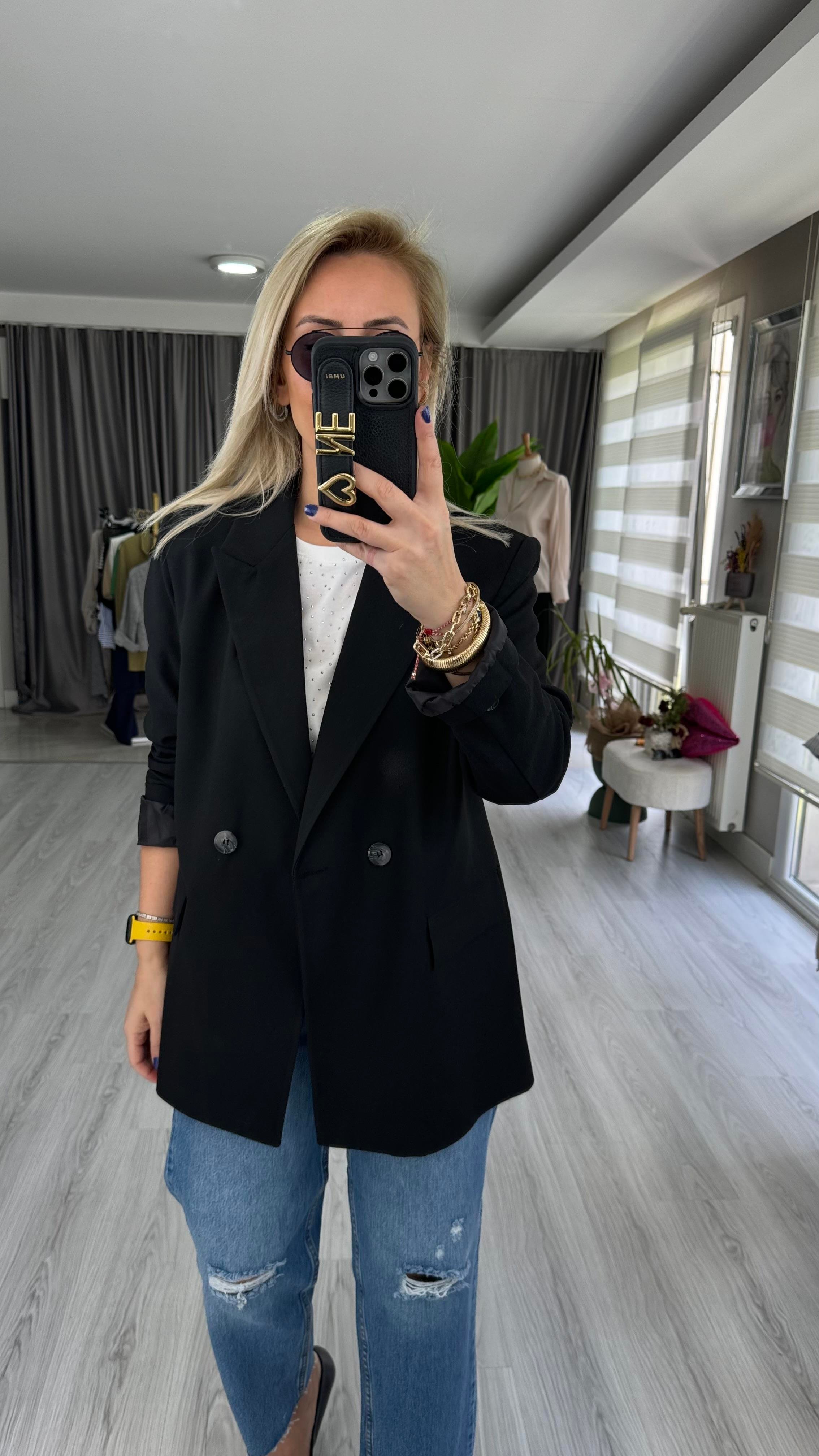 ORJİNAL MARKA SİYAH BLAZER CEKET