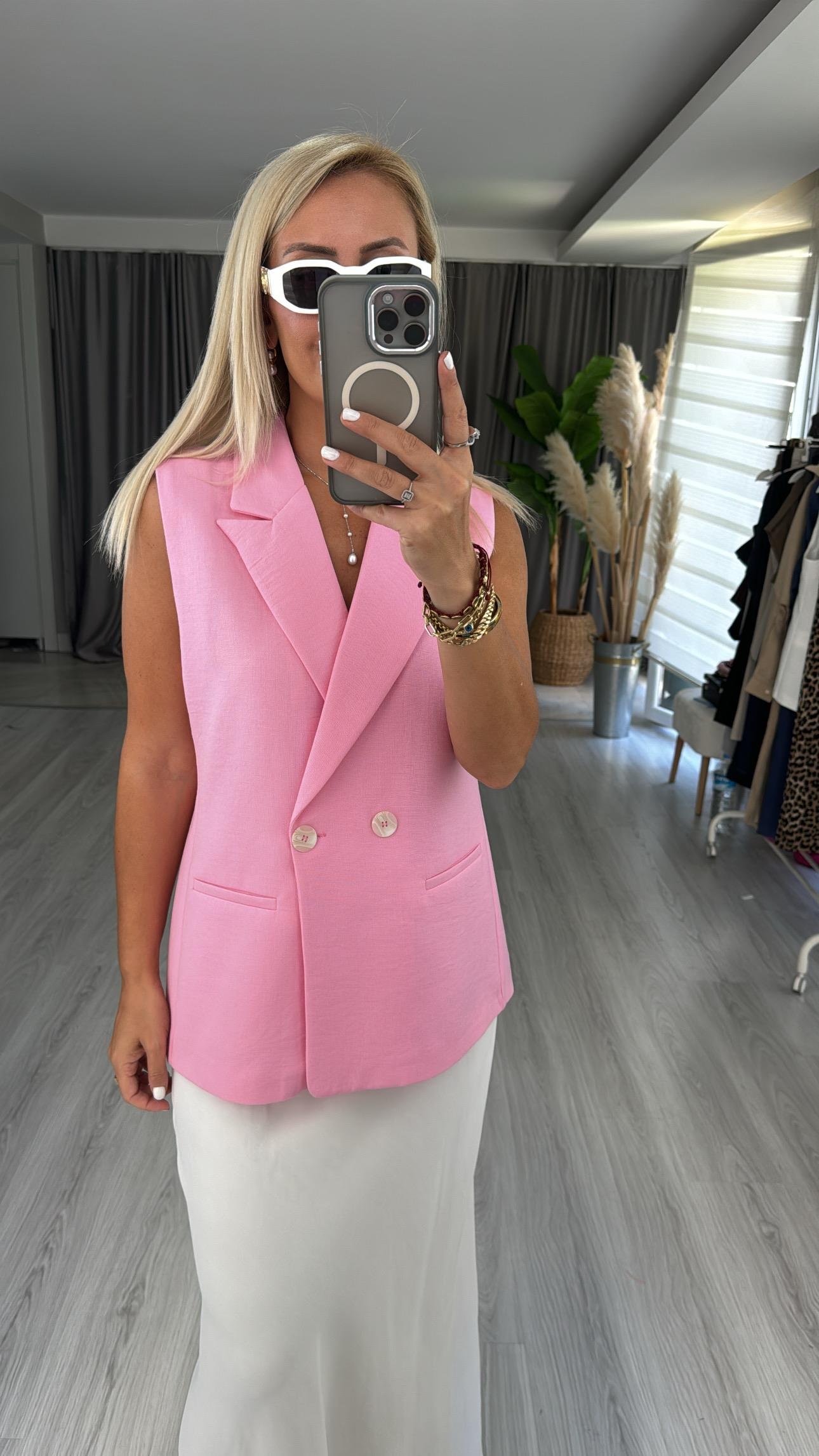 Orjinal Model Pembe Yelek