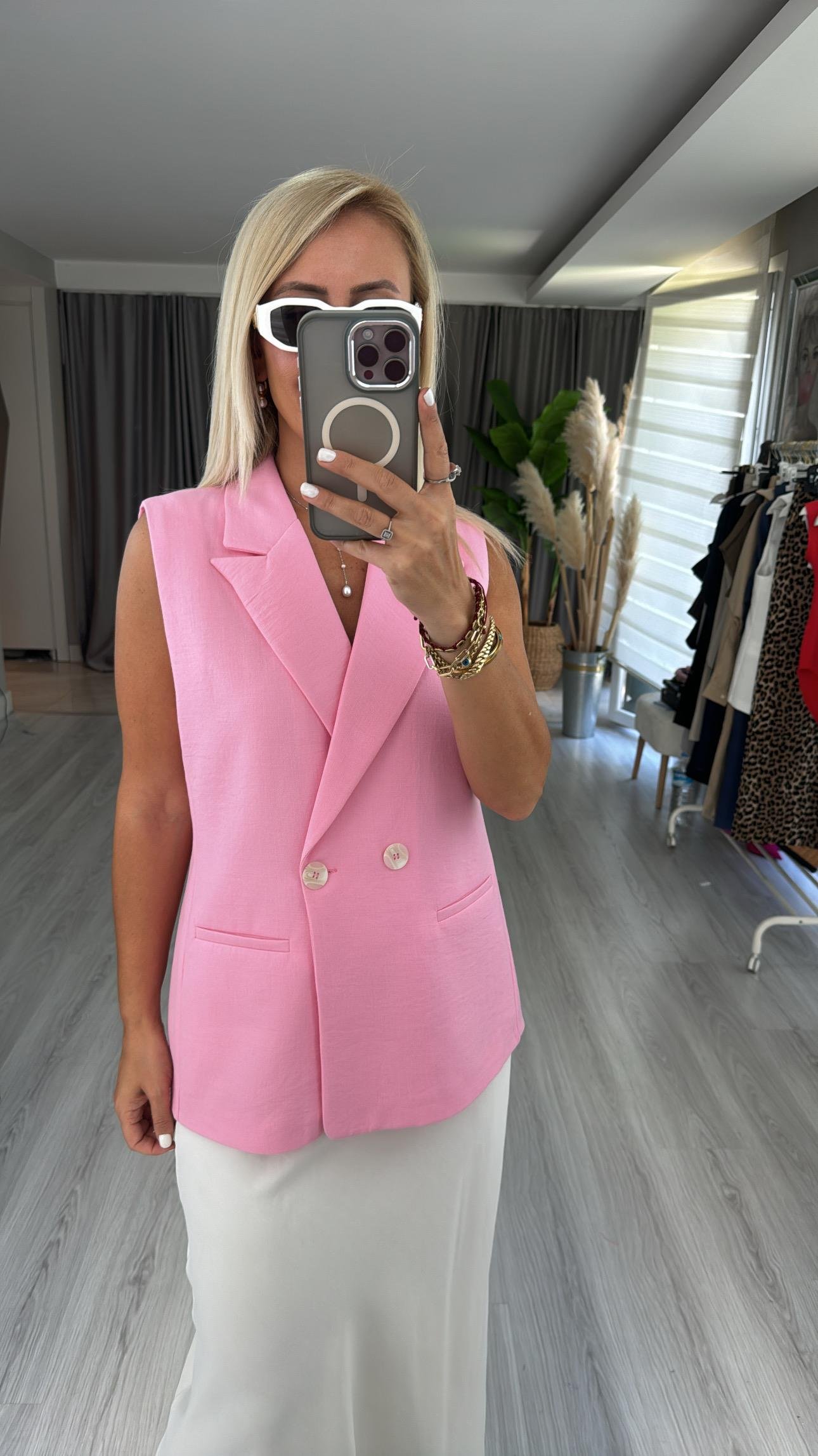 Orjinal Model Pembe Yelek