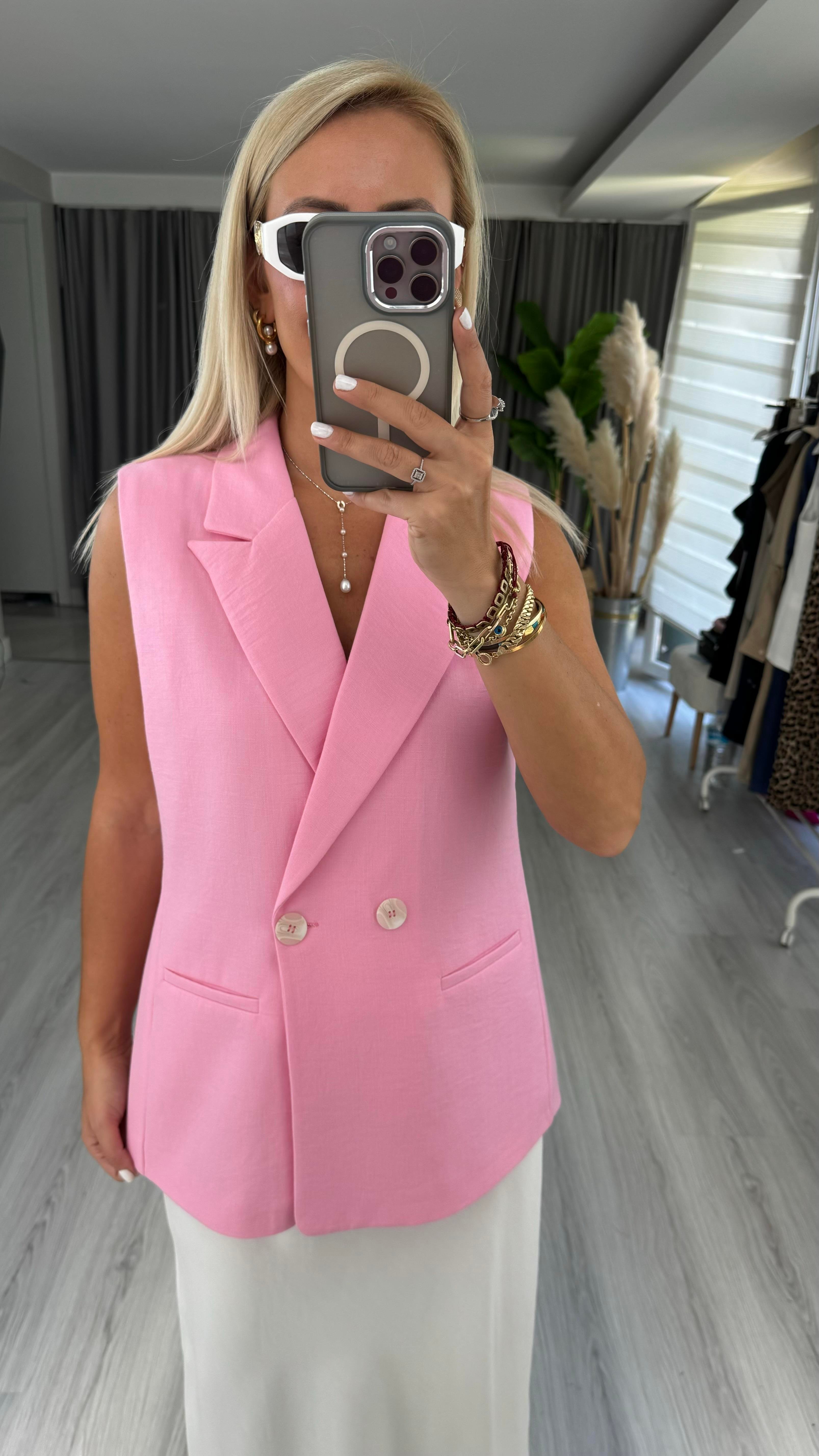 Orjinal Model Pembe Yelek