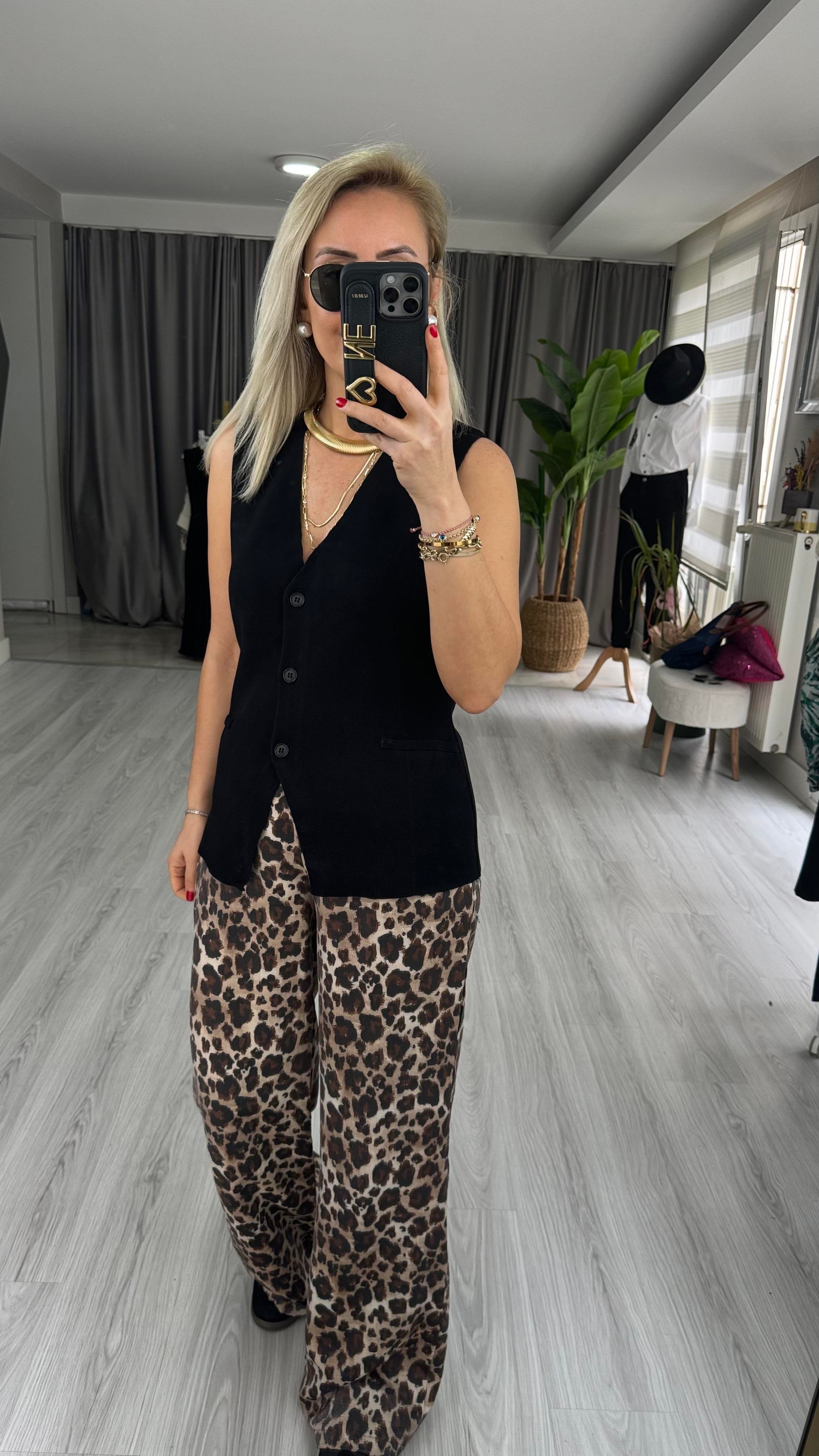 ORJİNAL MODEL SİYAH MERSERİZE YELEK