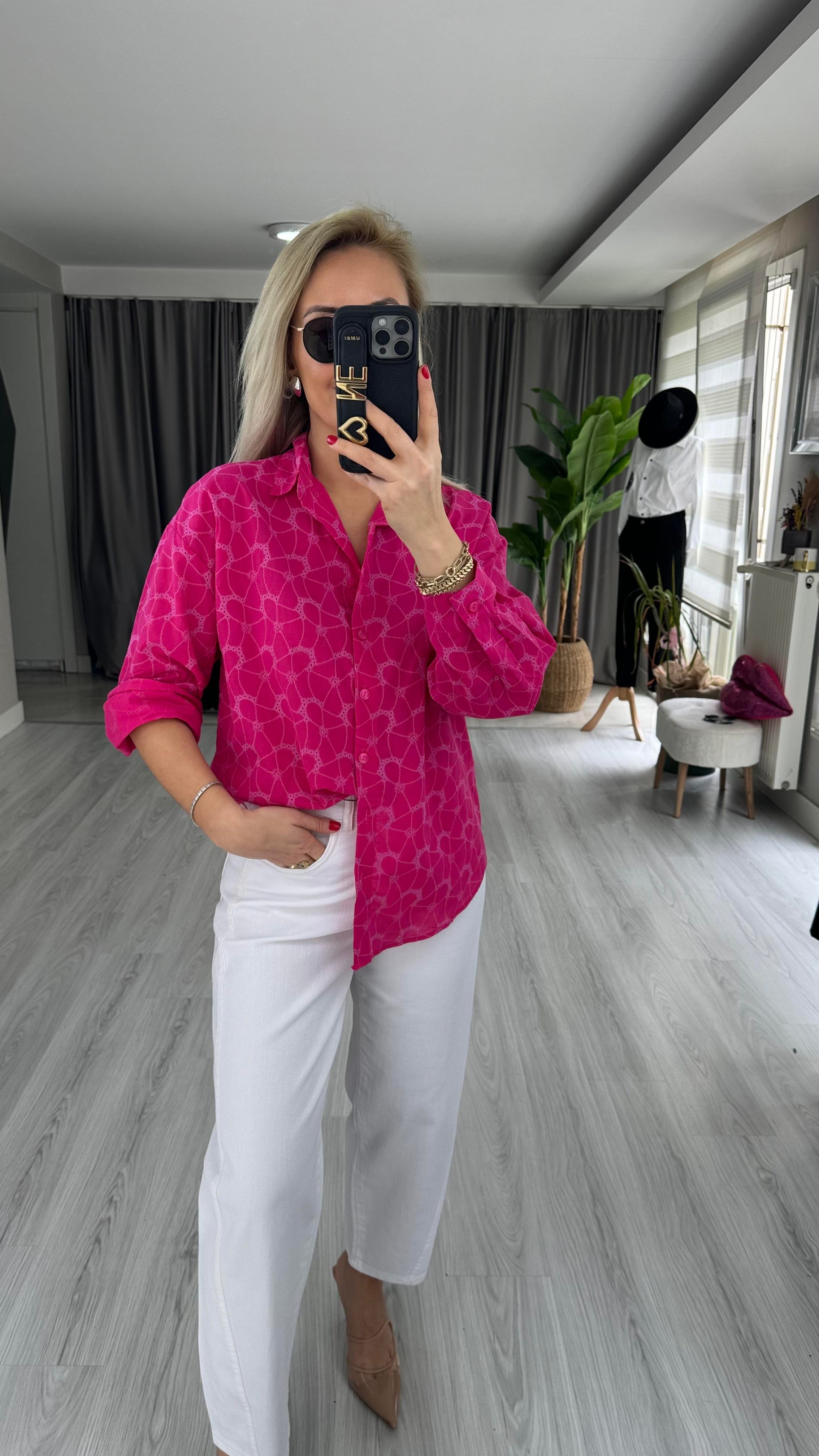 PEMBE FİSTO GÖMLEK