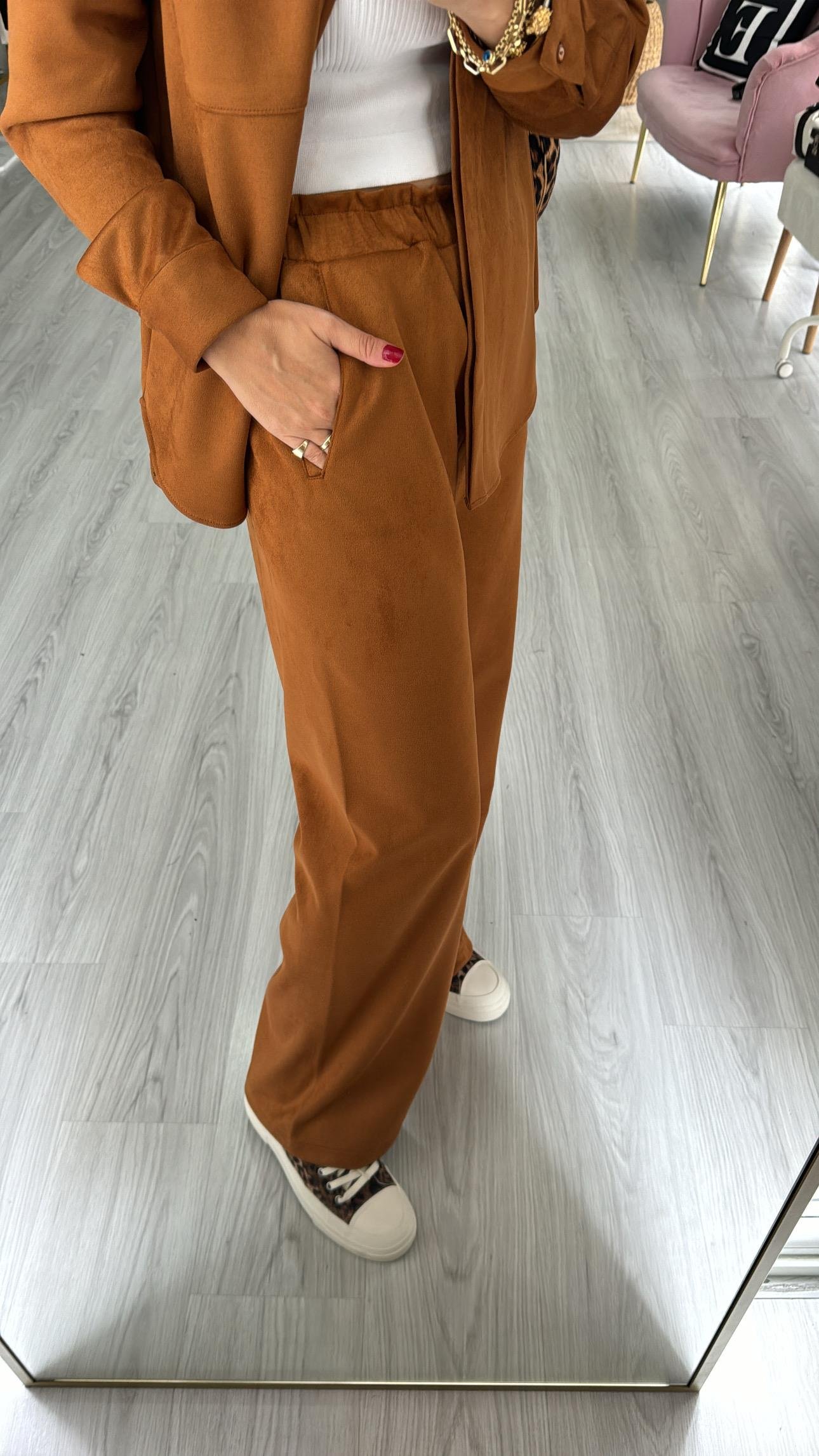 Premium Seri Camel Süet Takım