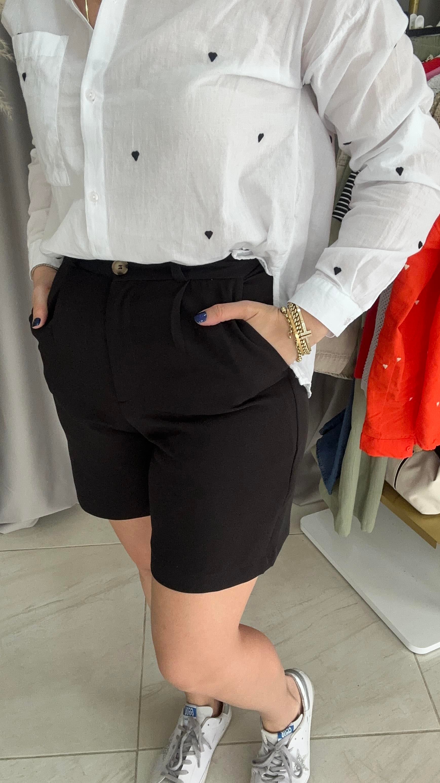 ŞEHİR BOY CEPLİ SİYAH ŞORT