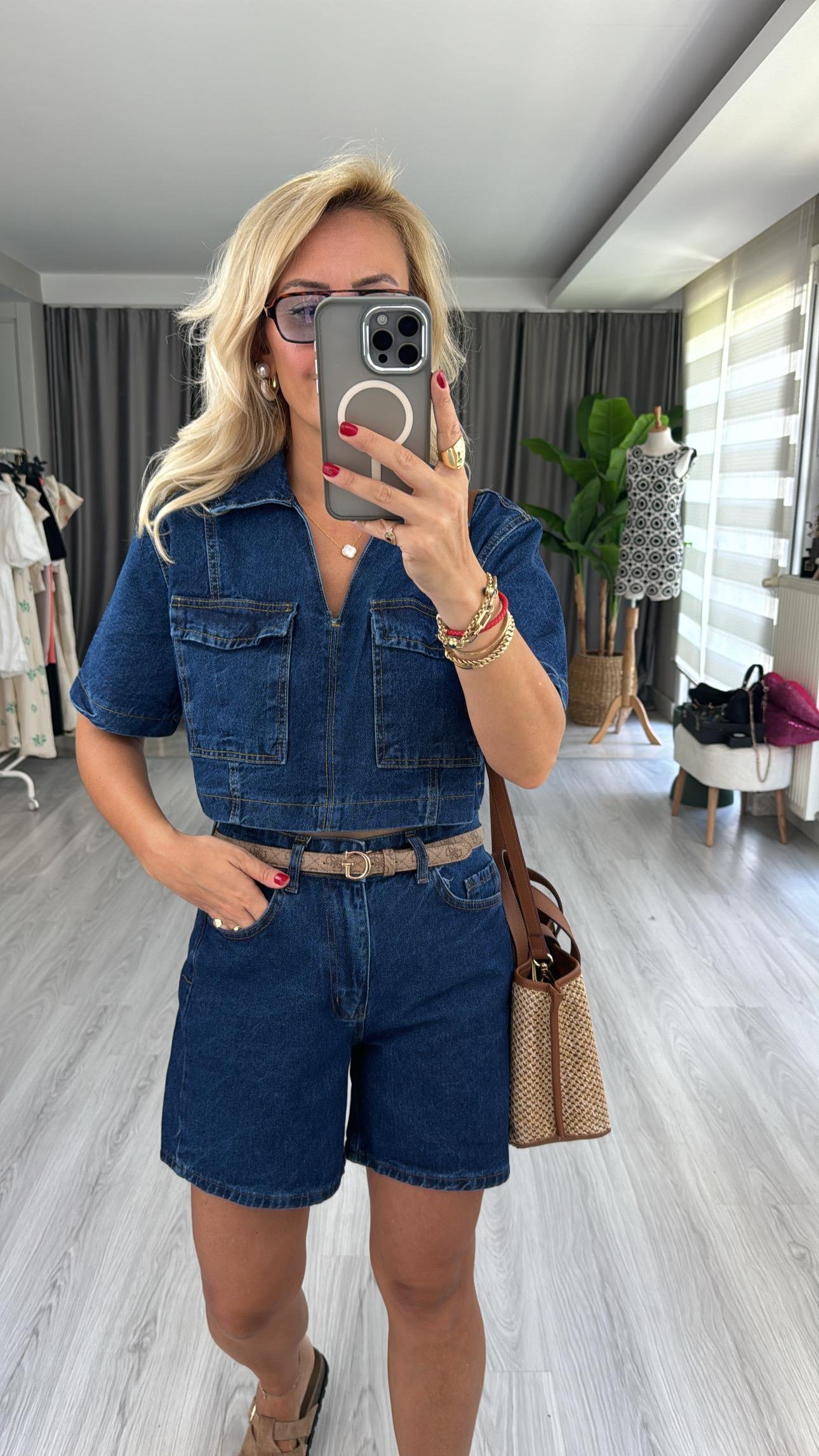 ŞORT BLUZ DENİM TAKIM