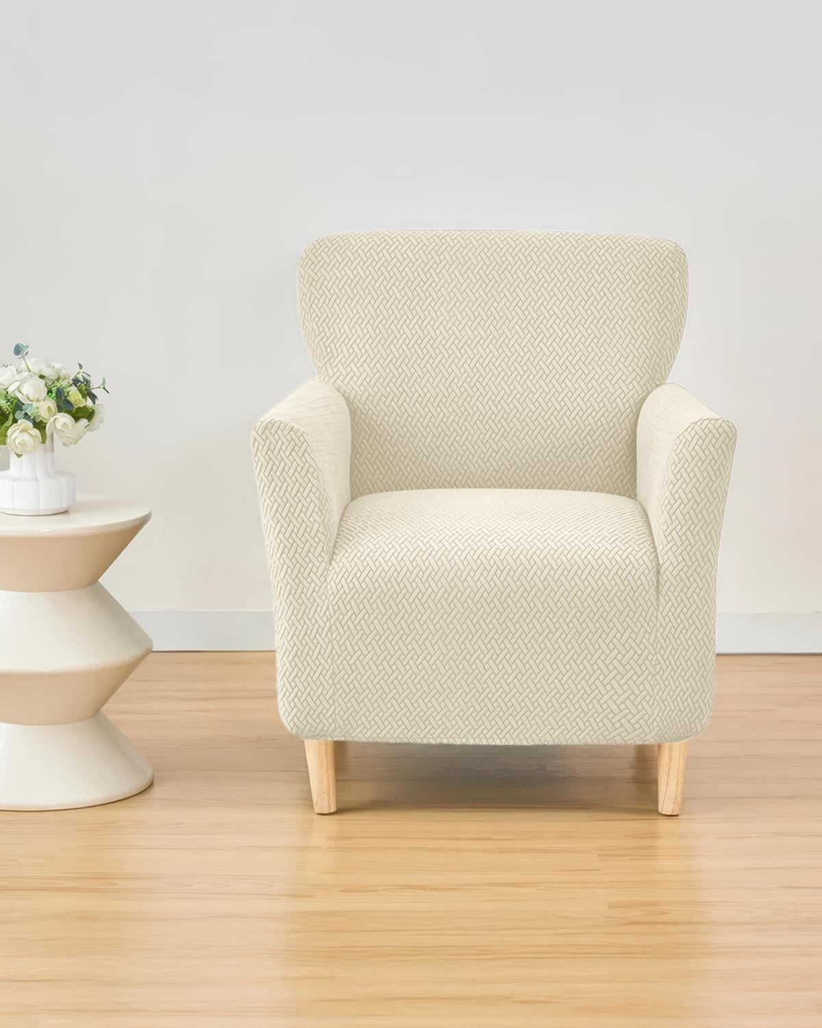 3.3.1.1 Koltuk Örtüsü Krem Koltuk Kılıfı Takımı Lastikli Sofa Cover / Krem