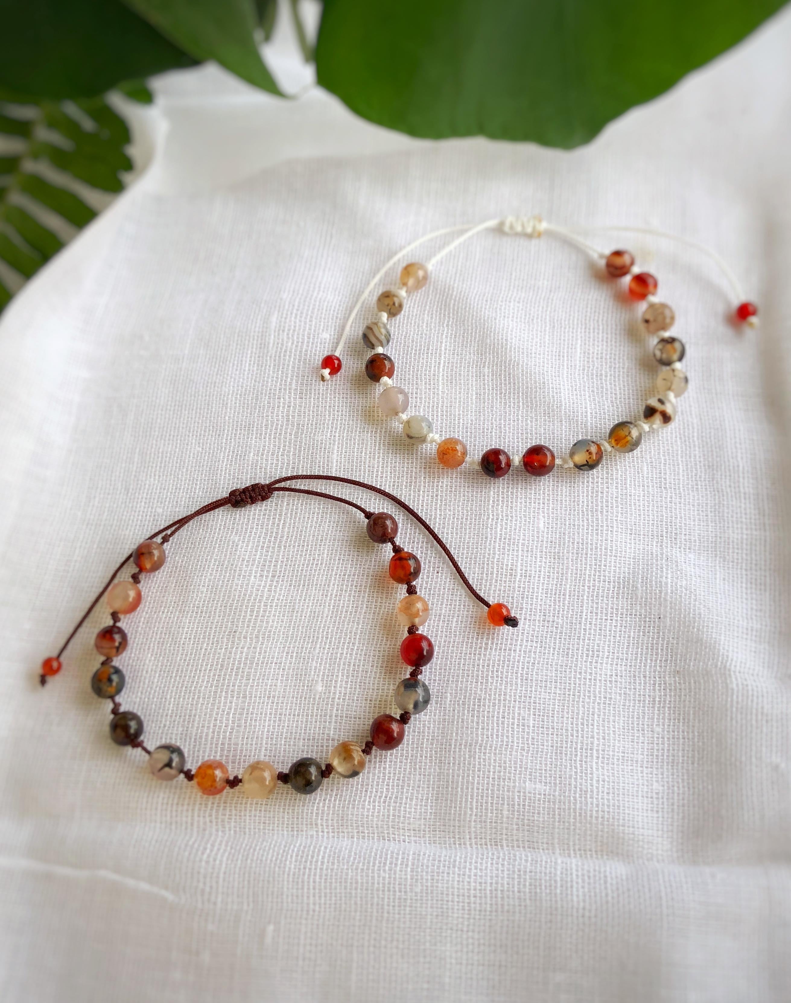 Akik Çift Bilekliği