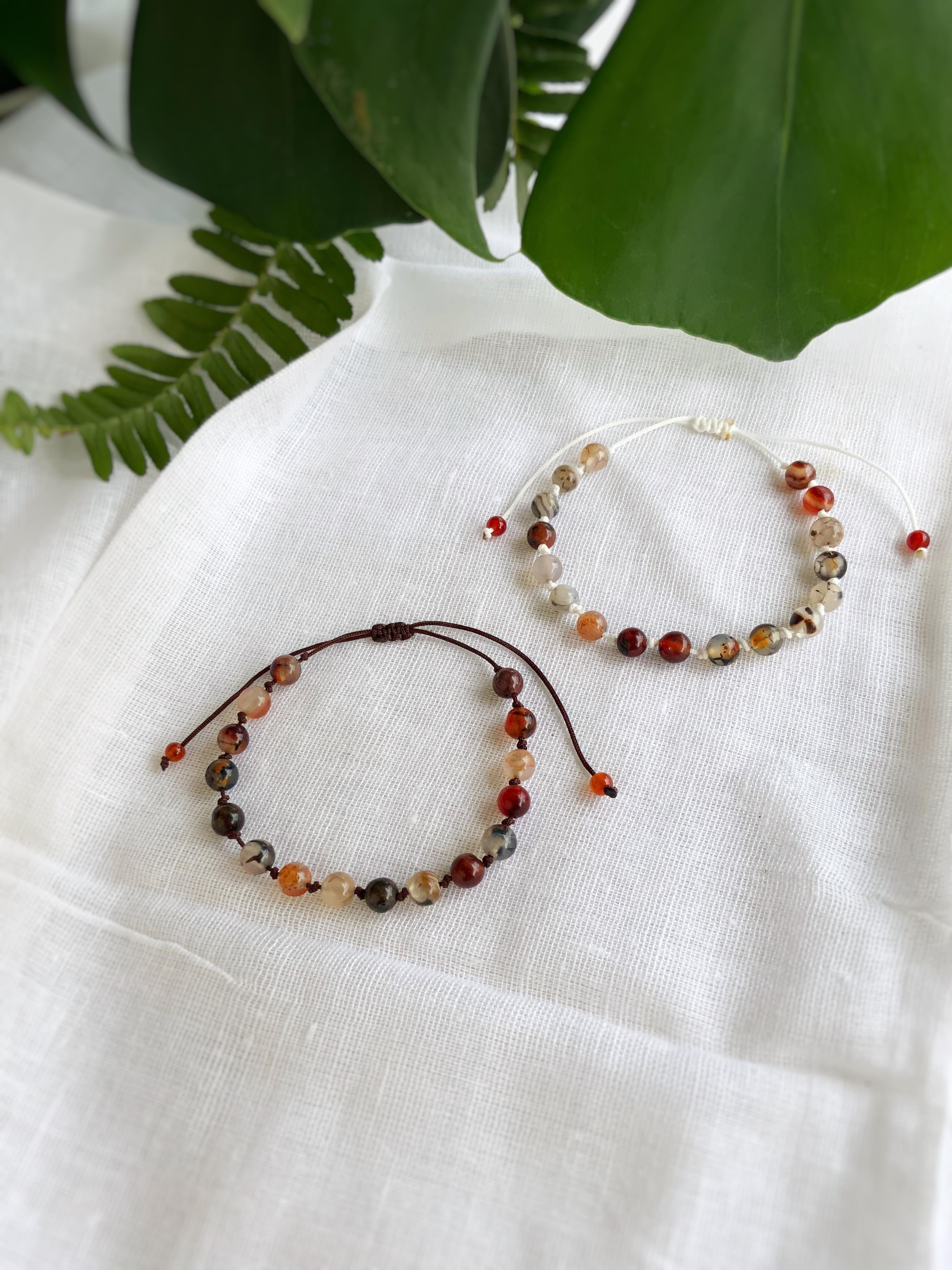 Akik Çift Bilekliği