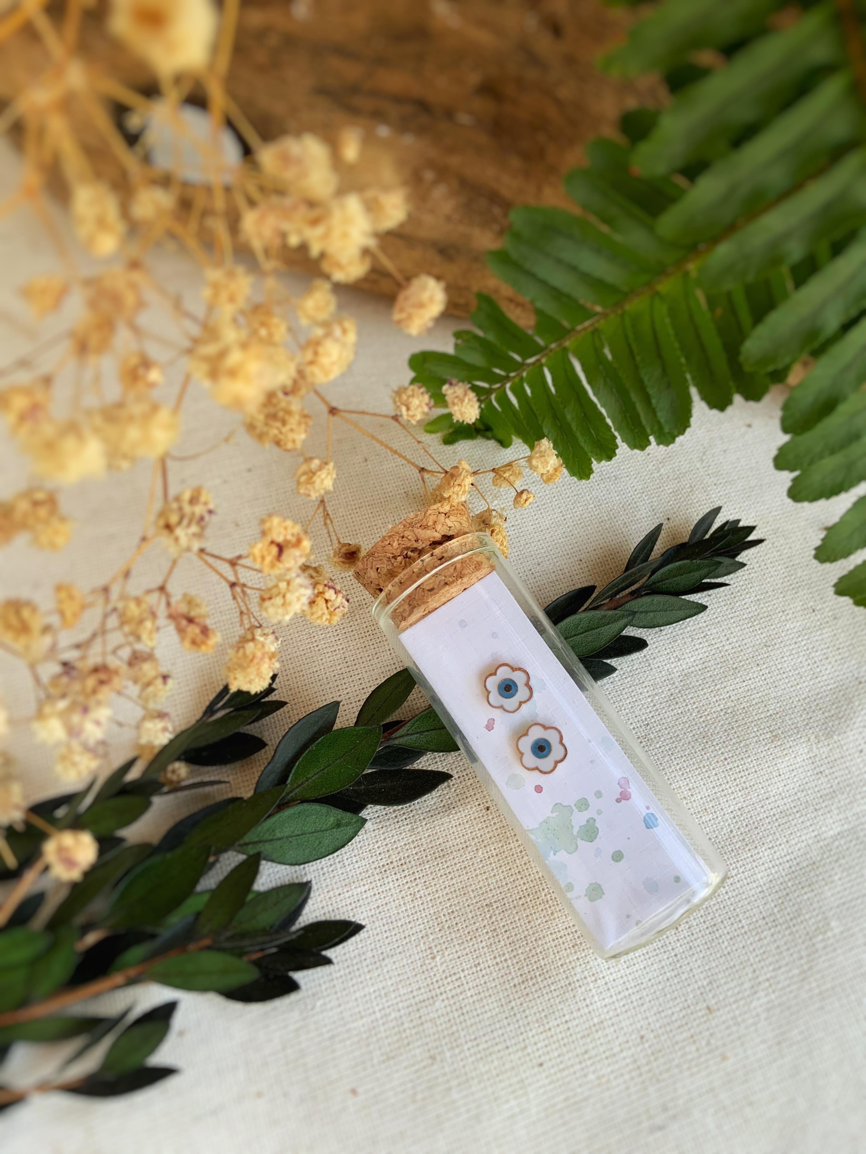 Çelik Çiçek Küpe