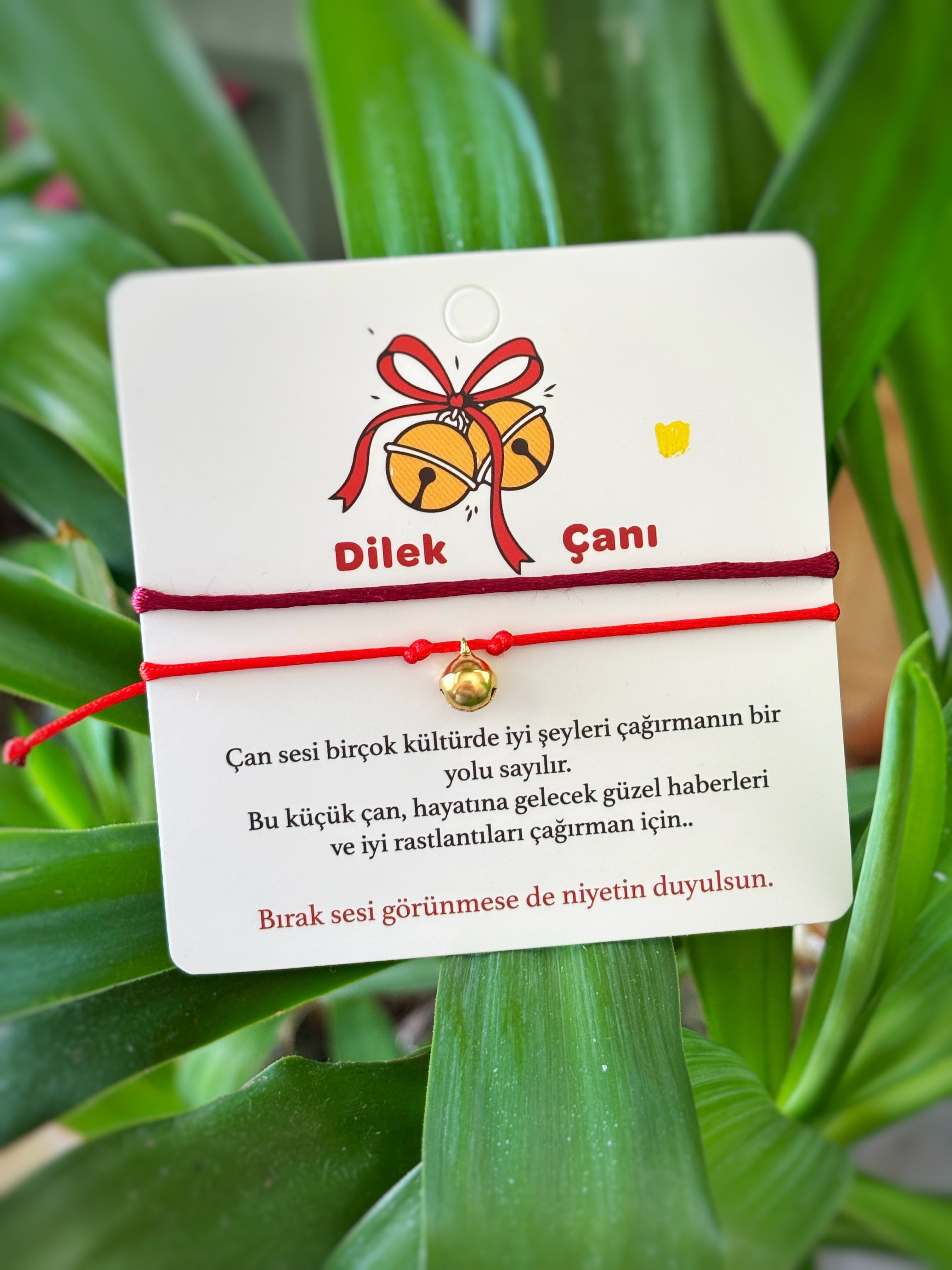 Dilek Çanı Pirinç Dilek Bilekliği