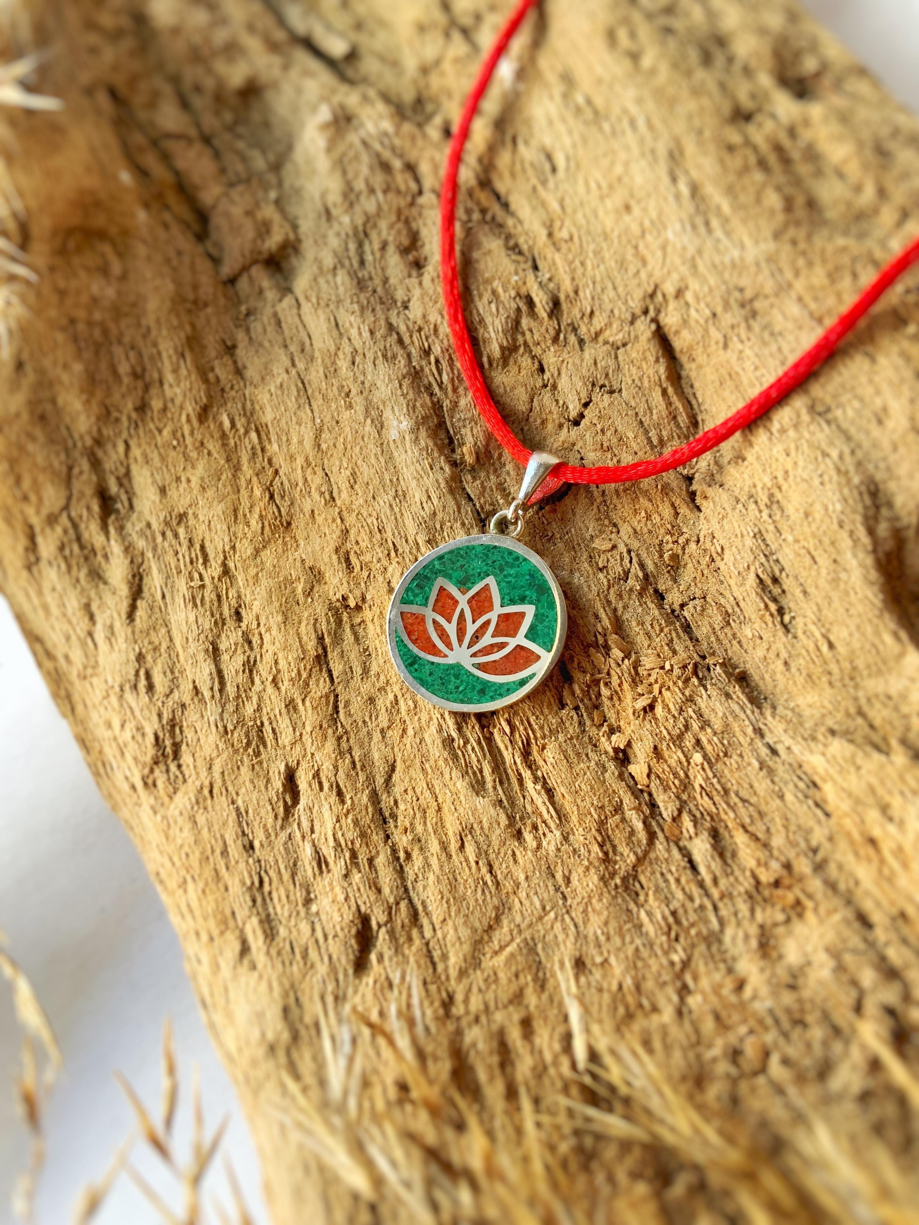 Lotus Gümüş Kolye Ucu