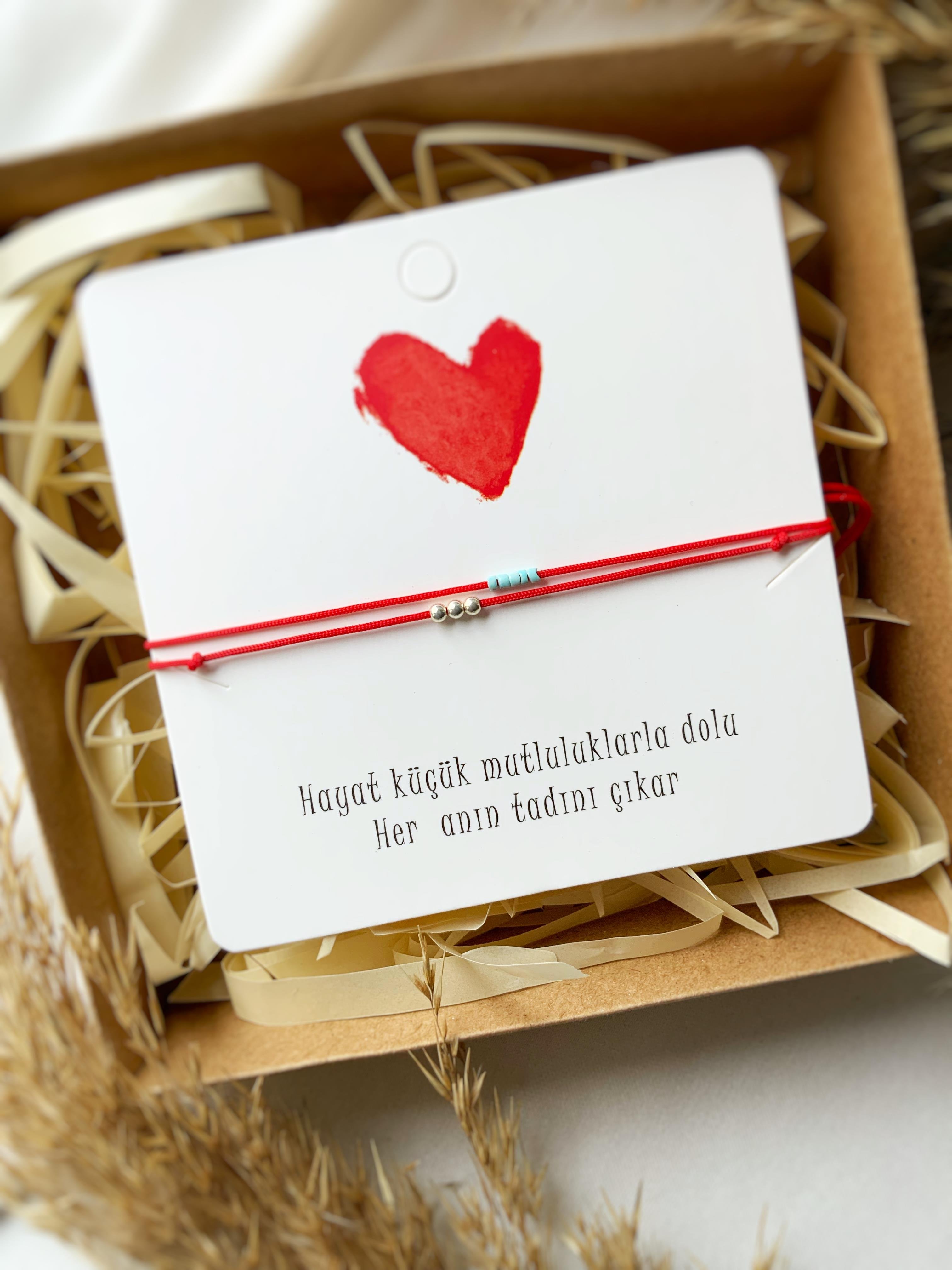 Minimal Kırmızı Bileklik