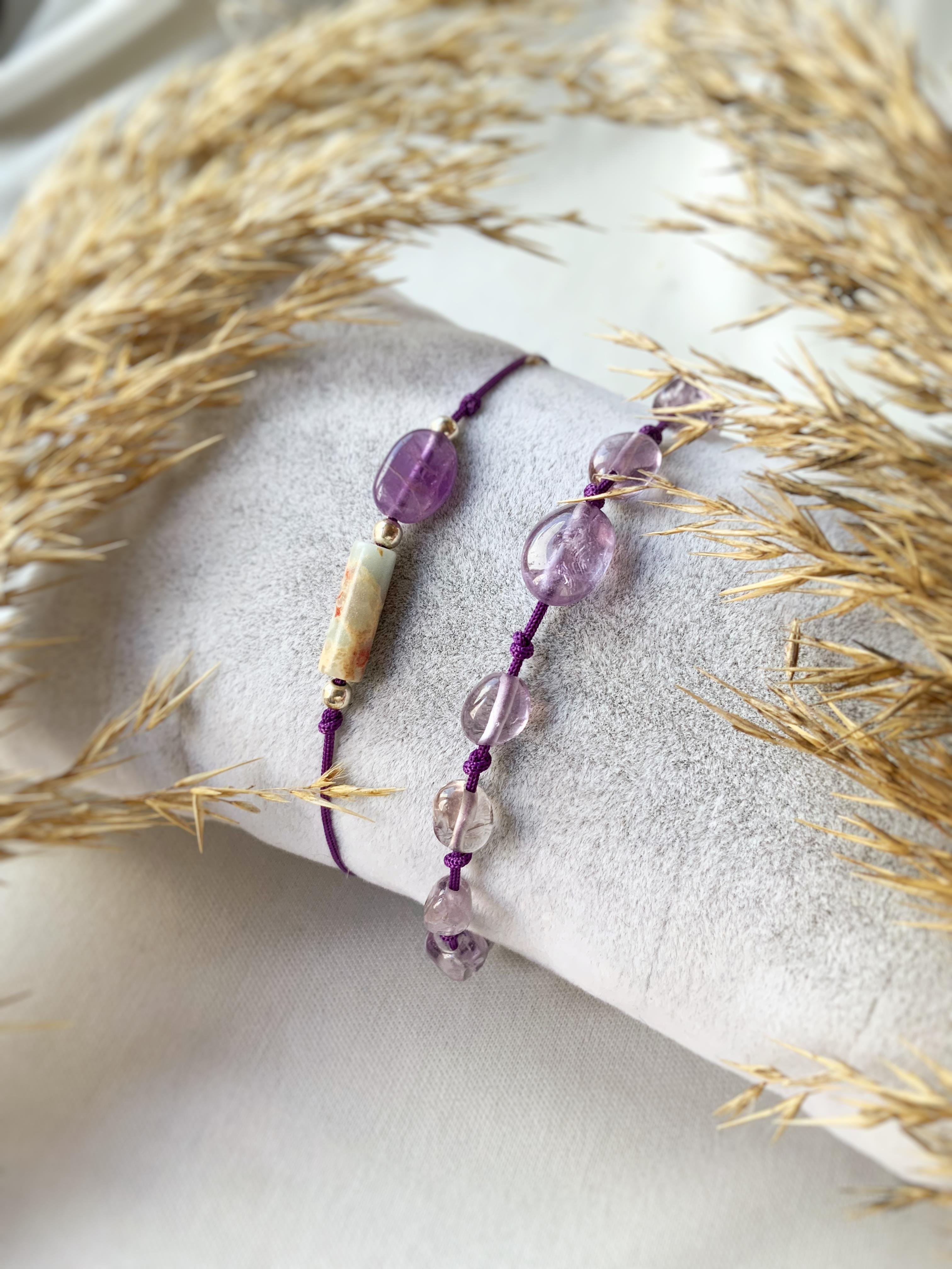 Mor Menekşe Bileklik