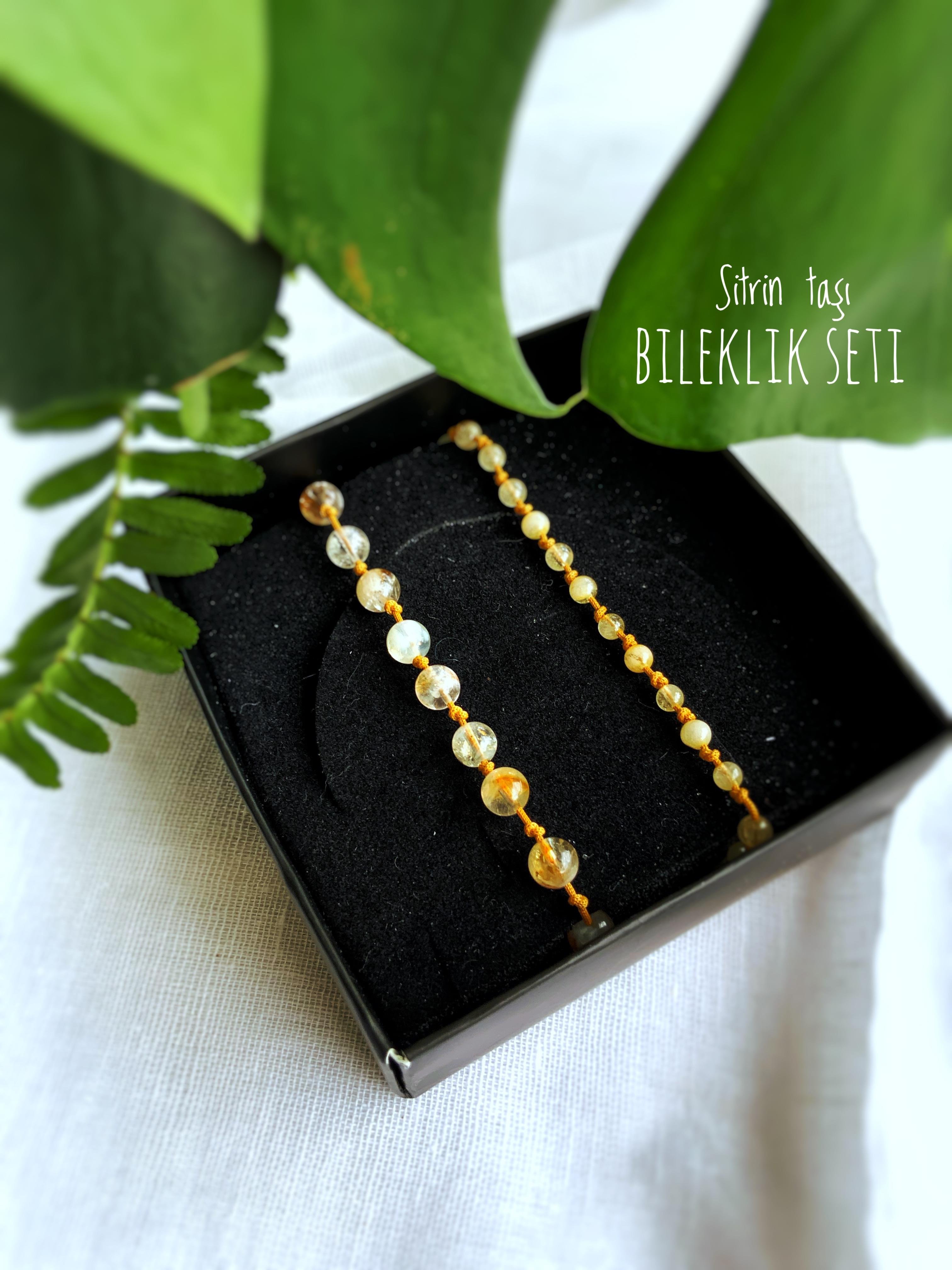 Sitrin Çift Bilekliği