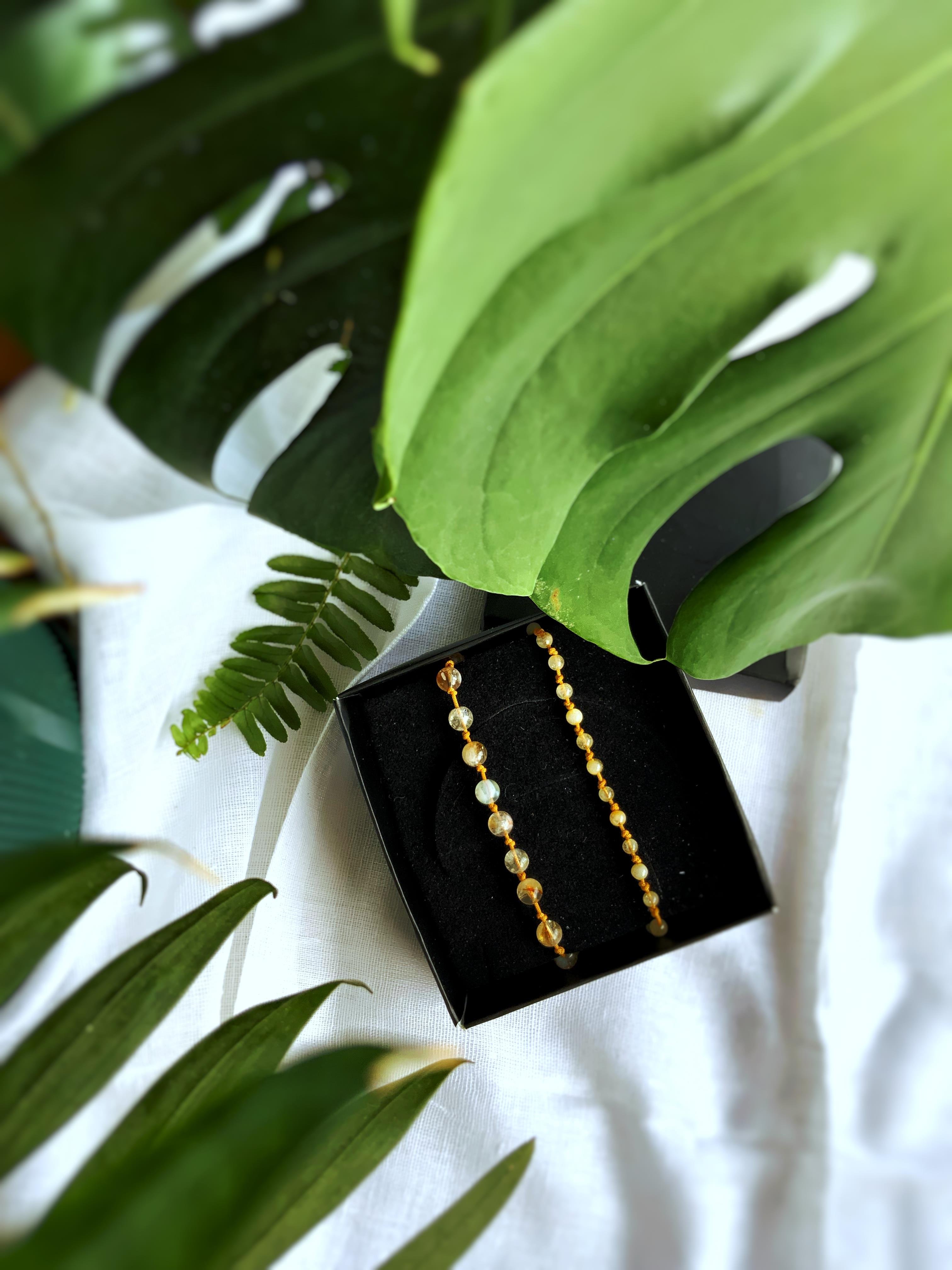 Sitrin Çift Bilekliği