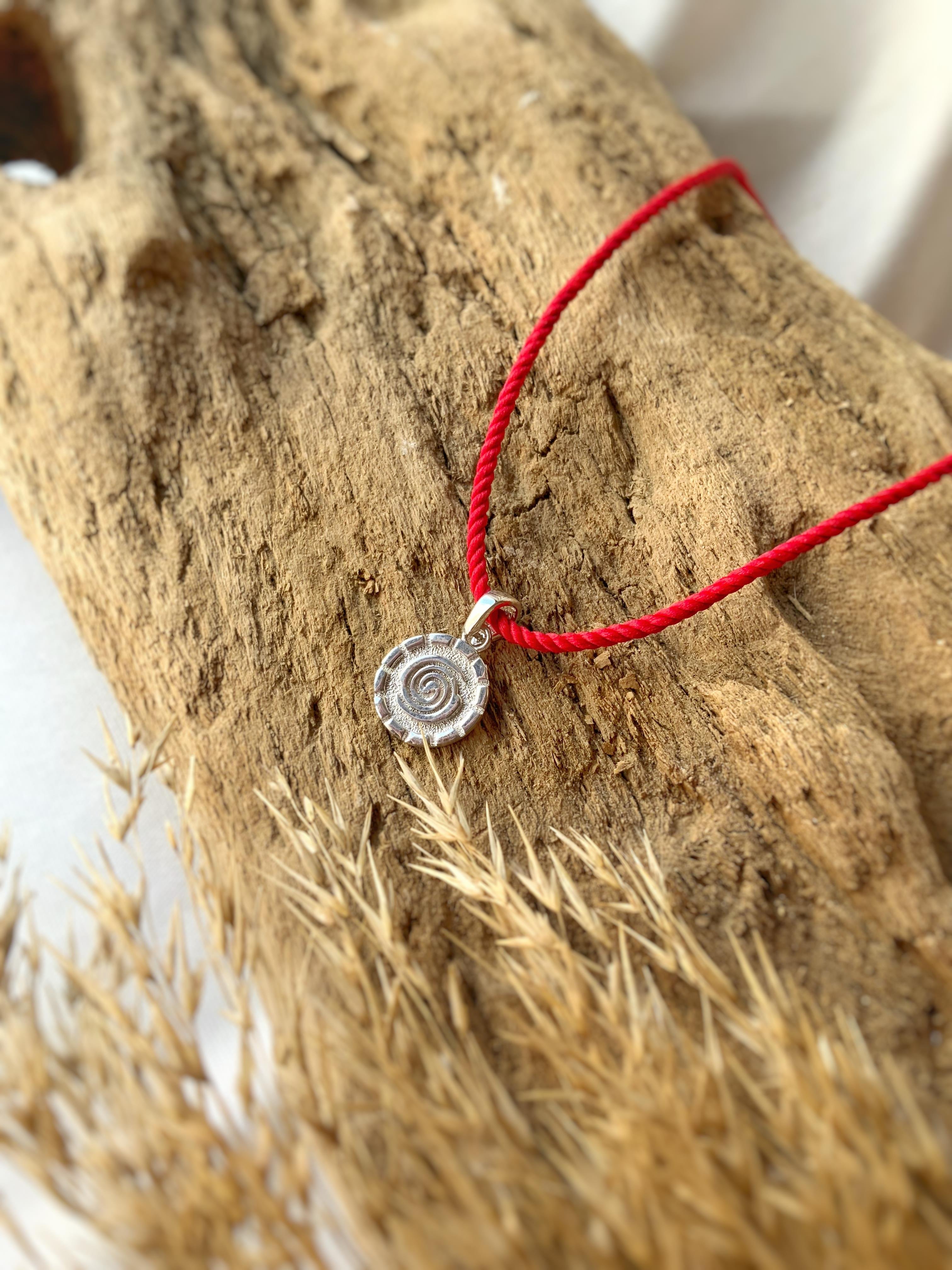 Spiral Gümüş Kolye Ucu