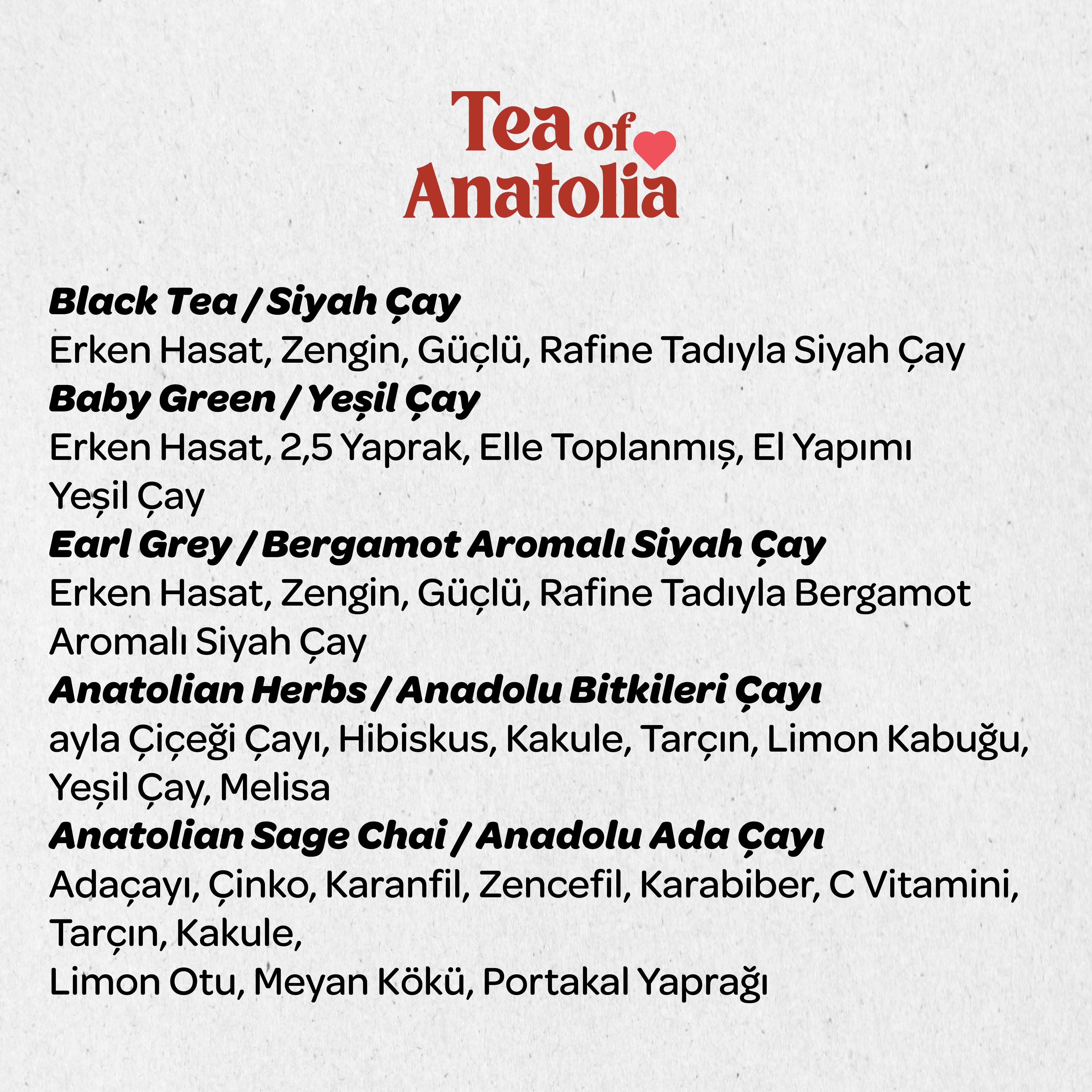 Avantajlı Tea of Anatolia Çay Seti 20'li