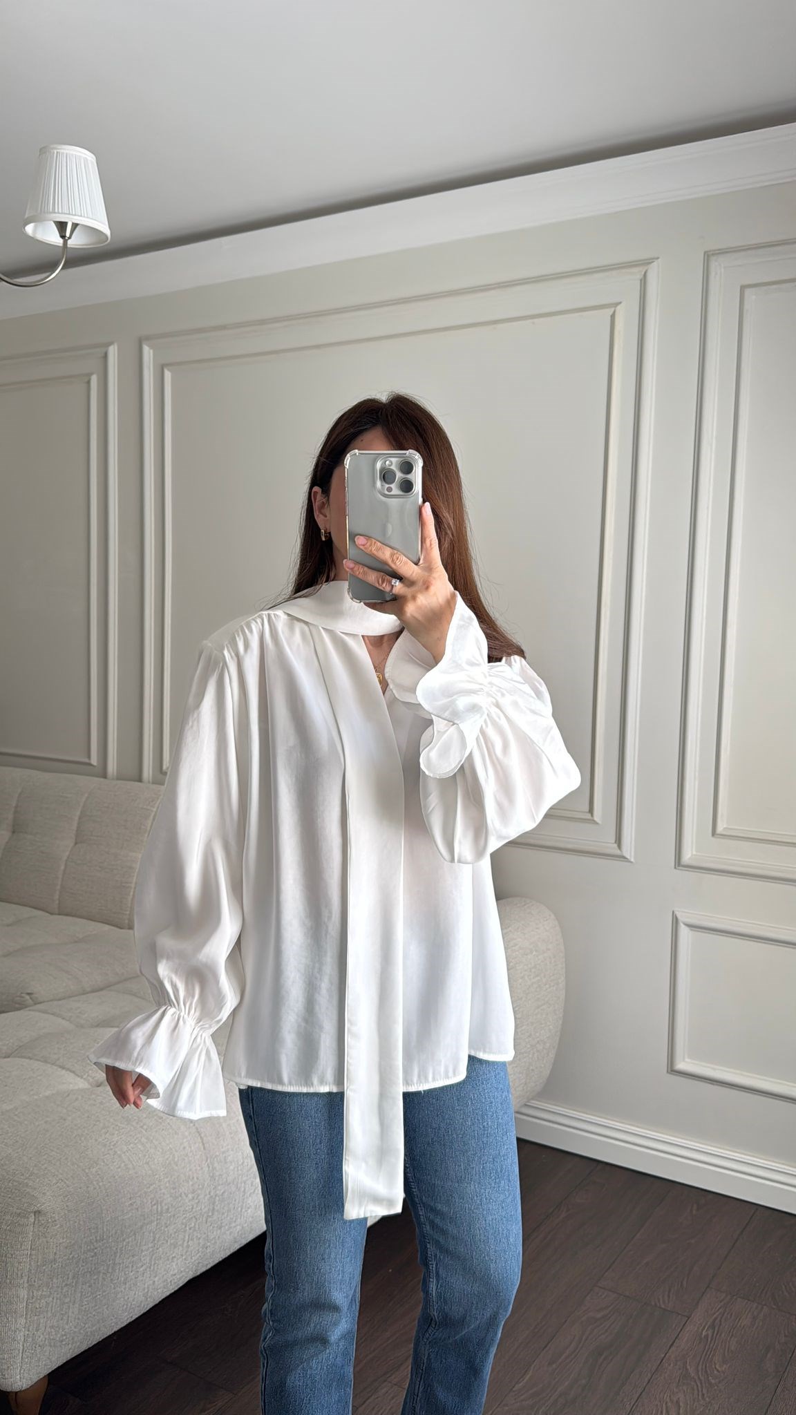 BLUZBüşceMODAL BLUZ EKRU