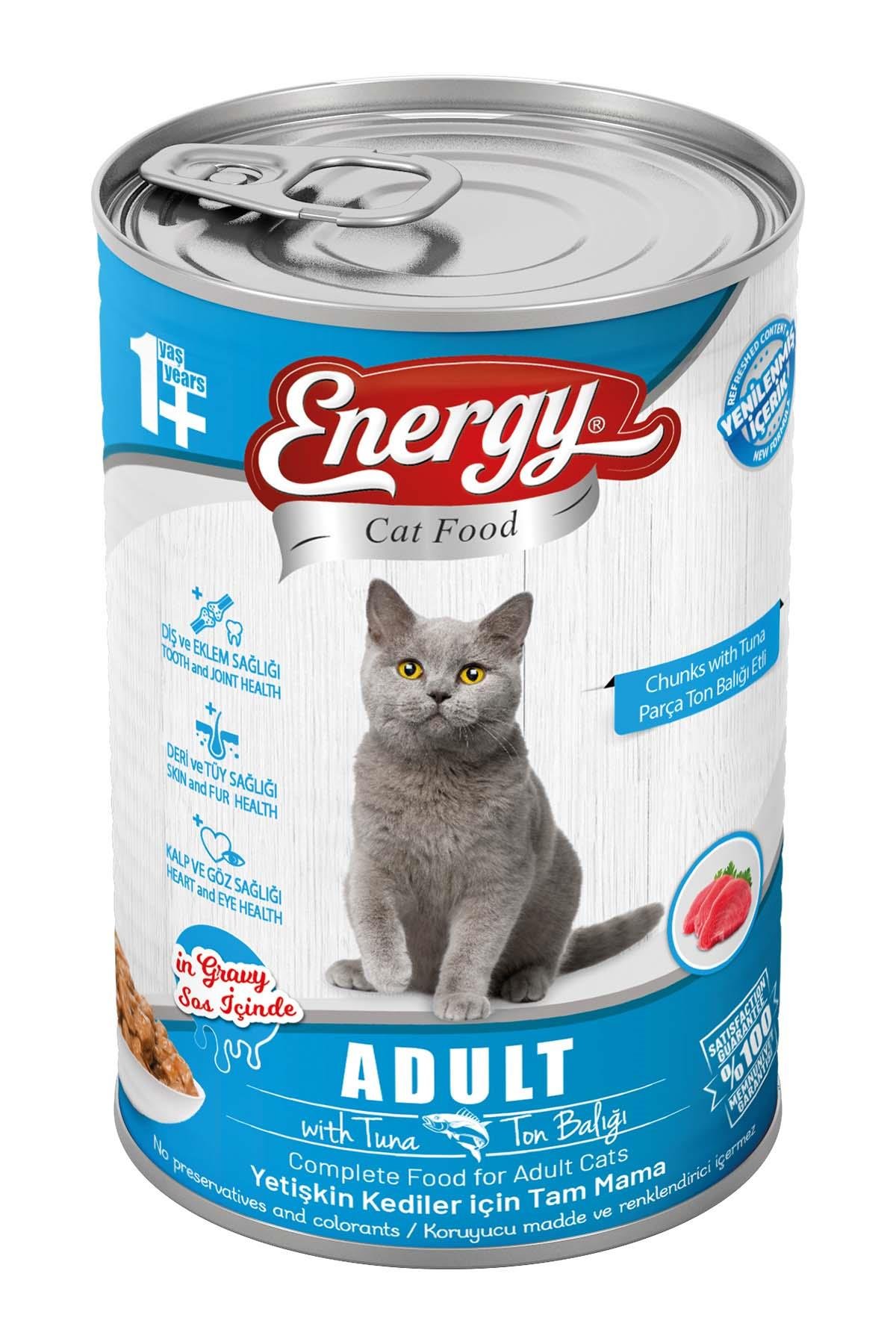 Energy Ton Balıklı Yetişkin Yaş Konserve Kedi Maması 400 G 