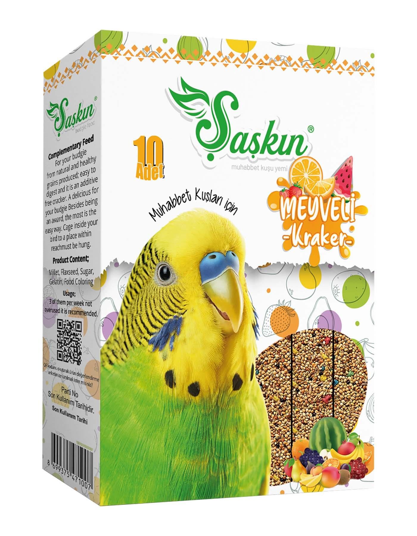 Energy Şaşkın 10'lu Meyveli Muhabbet Kuşu Krakeri